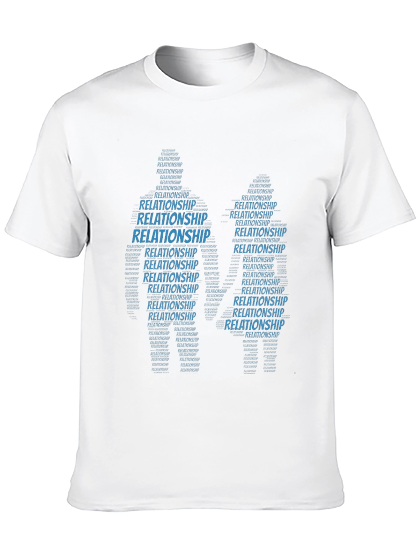 Relationship Word Art T-Shirt Black Crew Neck