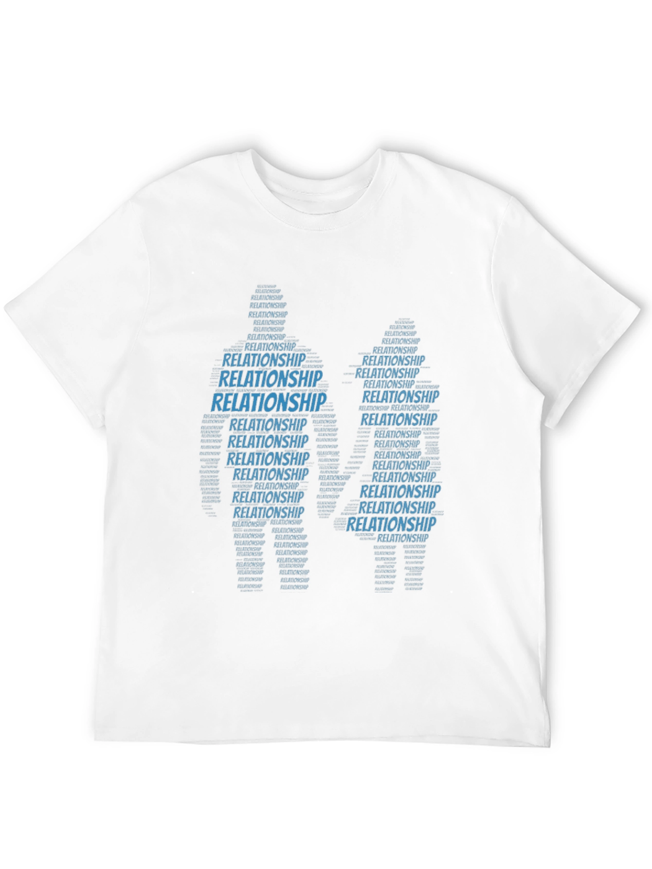 Relationship Word Art T-Shirt Black Crew Neck