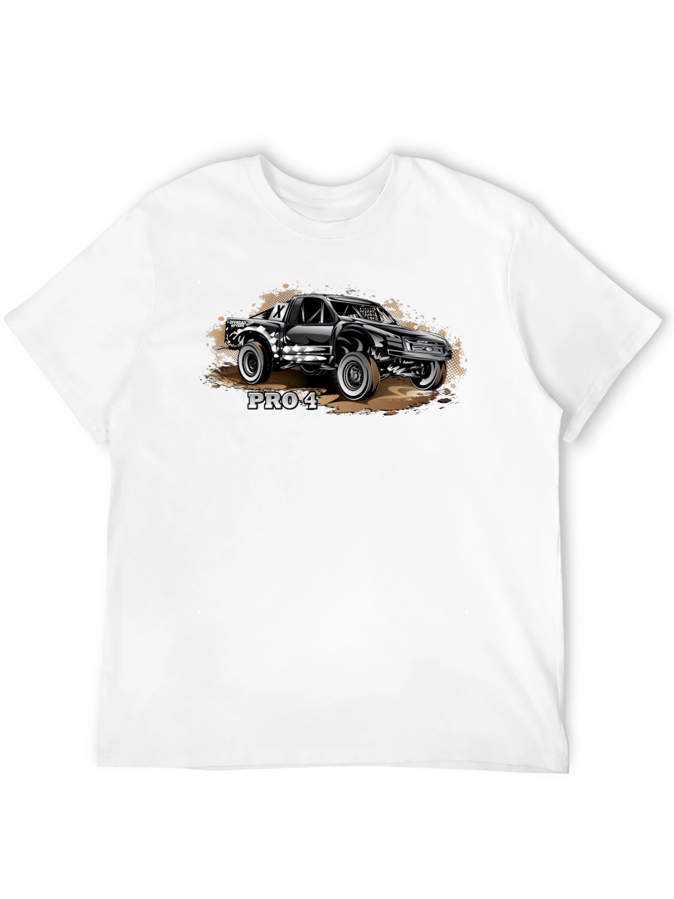 PRO-4 Off-Road Truck Graphic Tee - Black Cotton