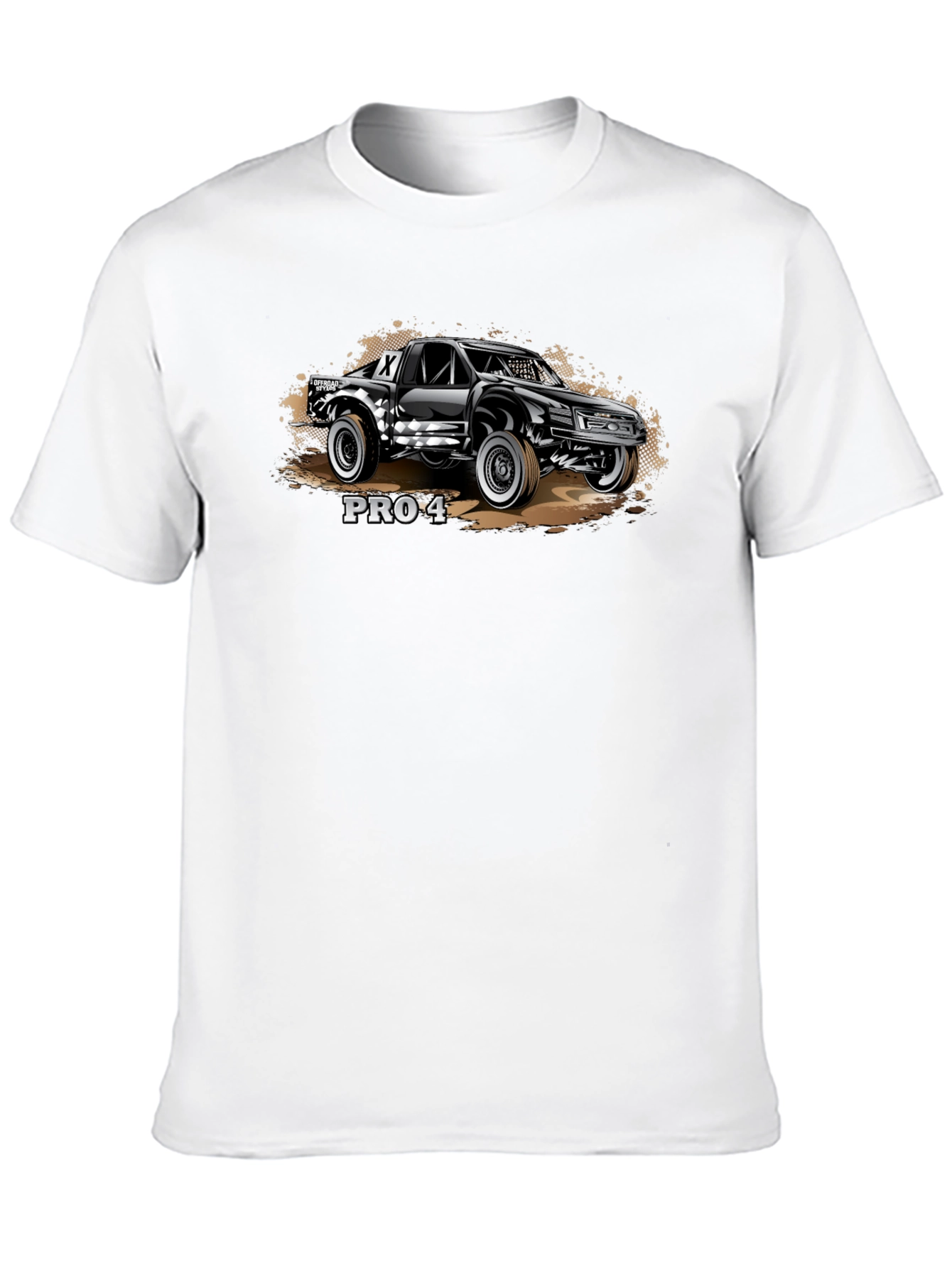 PRO-4 Off-Road Truck Graphic Tee - Black Cotton