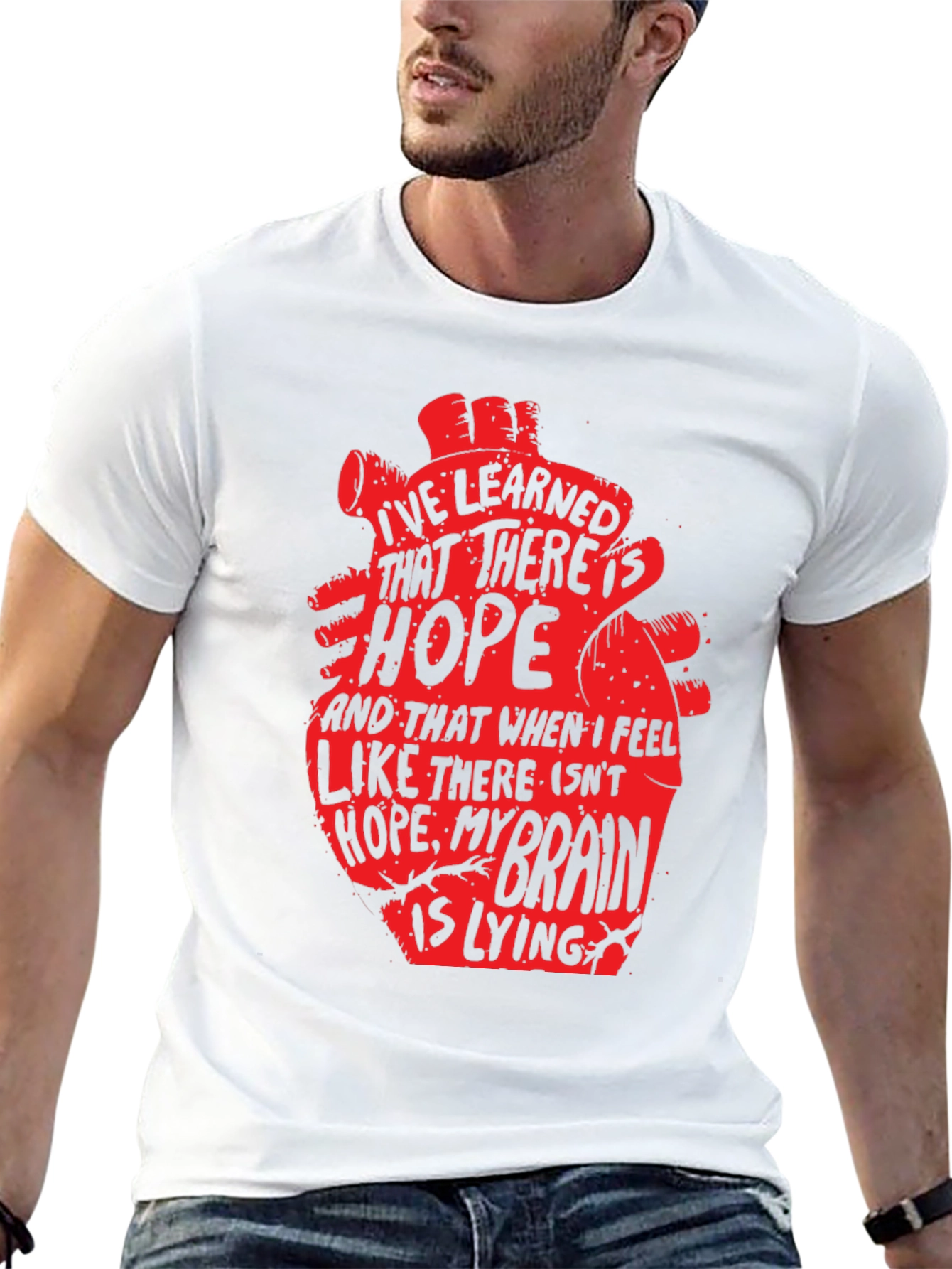 Hopeful Heart Graphic T-Shirt - Black