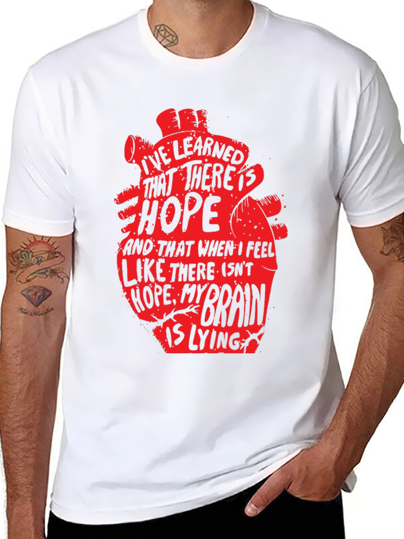 Hopeful Heart Graphic T-Shirt - Black