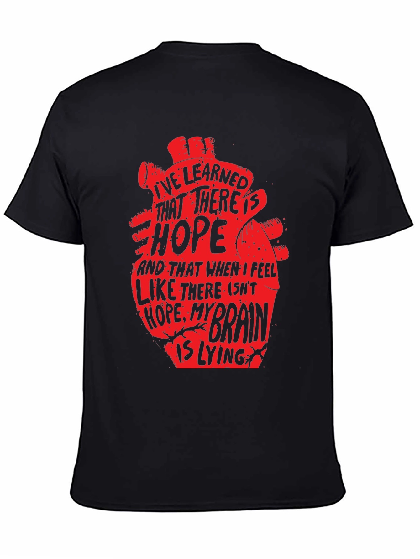 Hopeful Heart Graphic T-Shirt - Black
