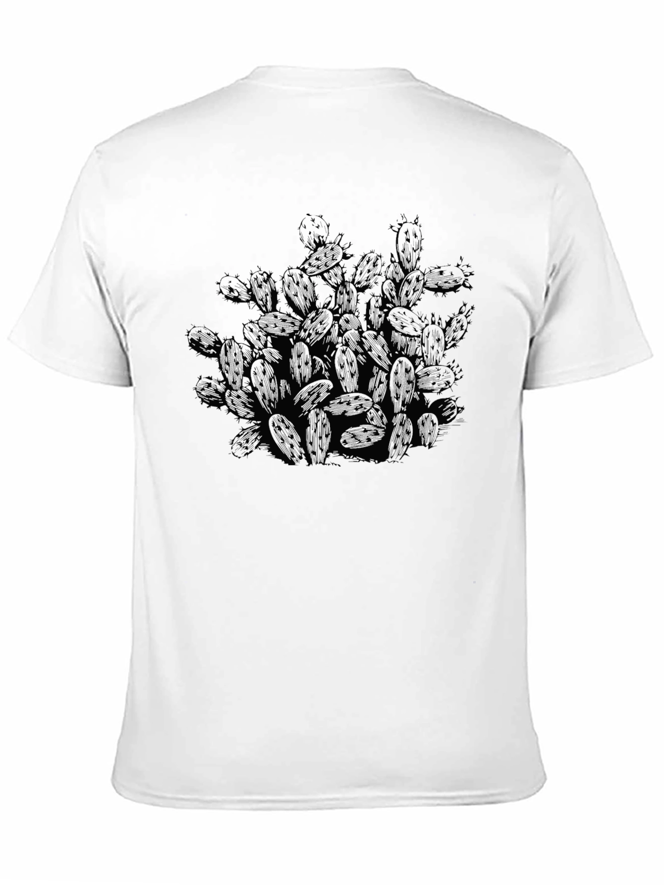 Cactus Graphic Print Crew Neck T-Shirt