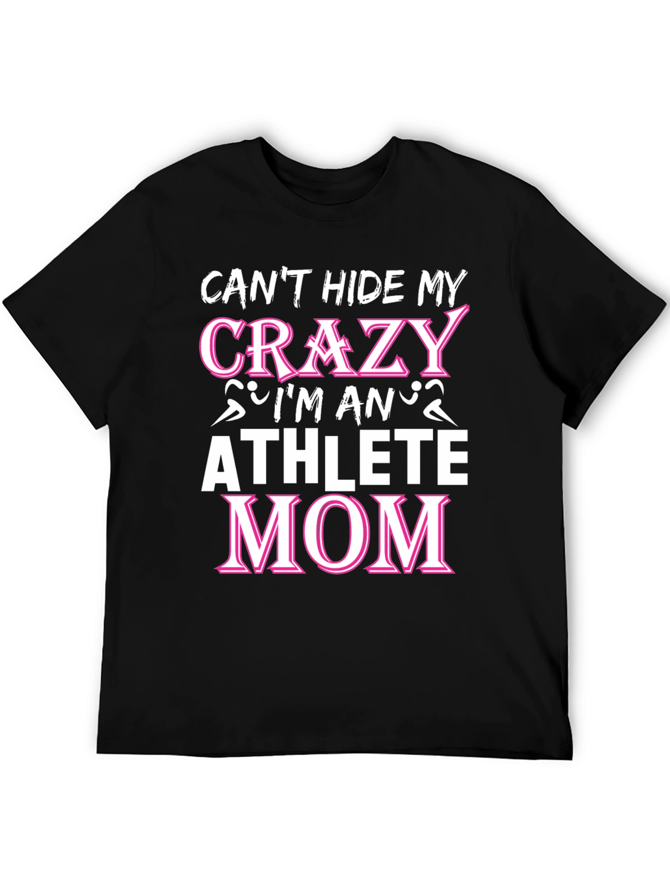 Crazy Athlete Mom Black Graphic Tee