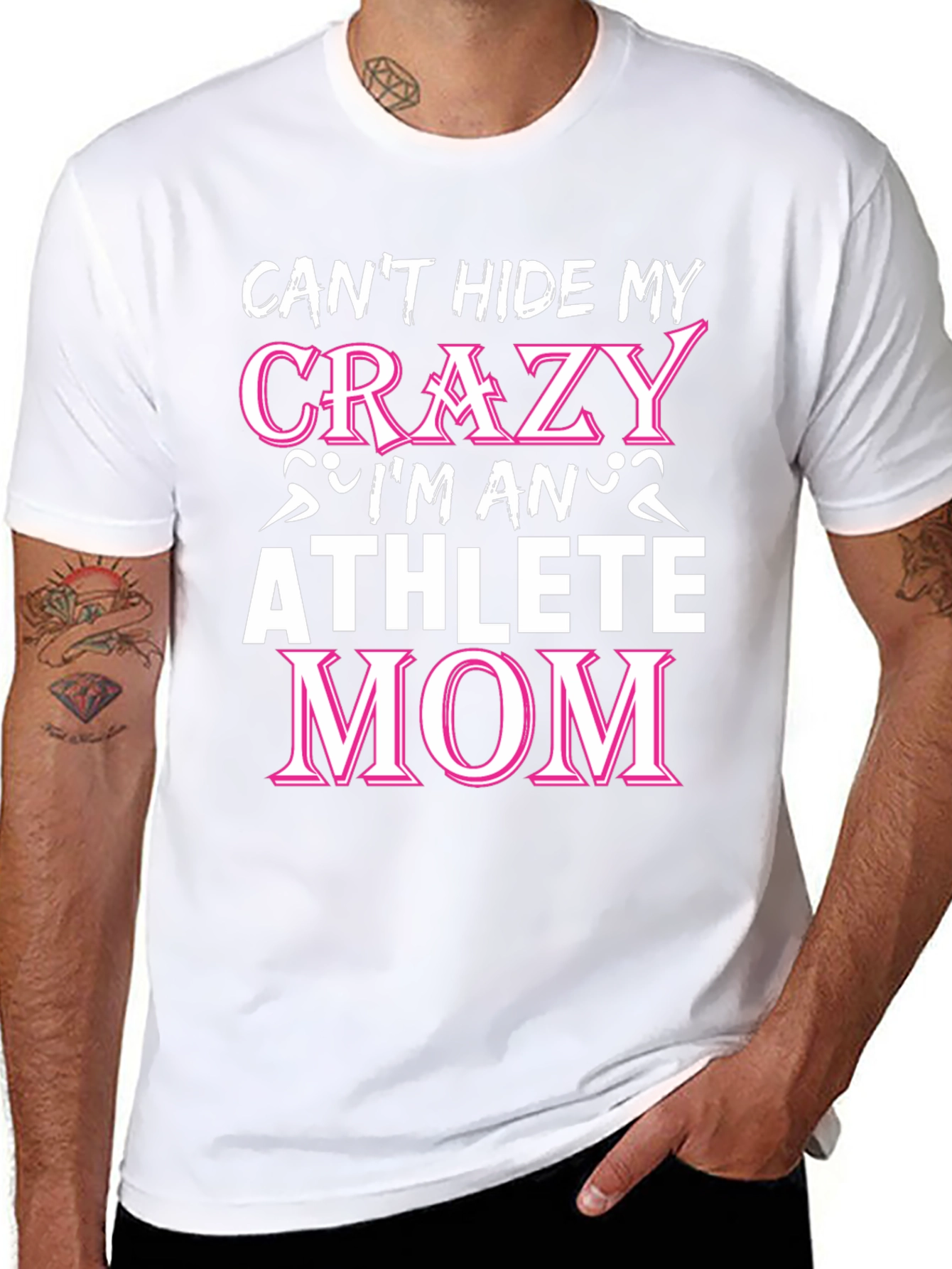 Crazy Athlete Mom Black Graphic Tee
