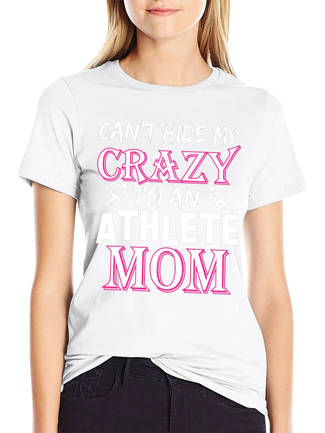 Crazy Athlete Mom Black Graphic Tee