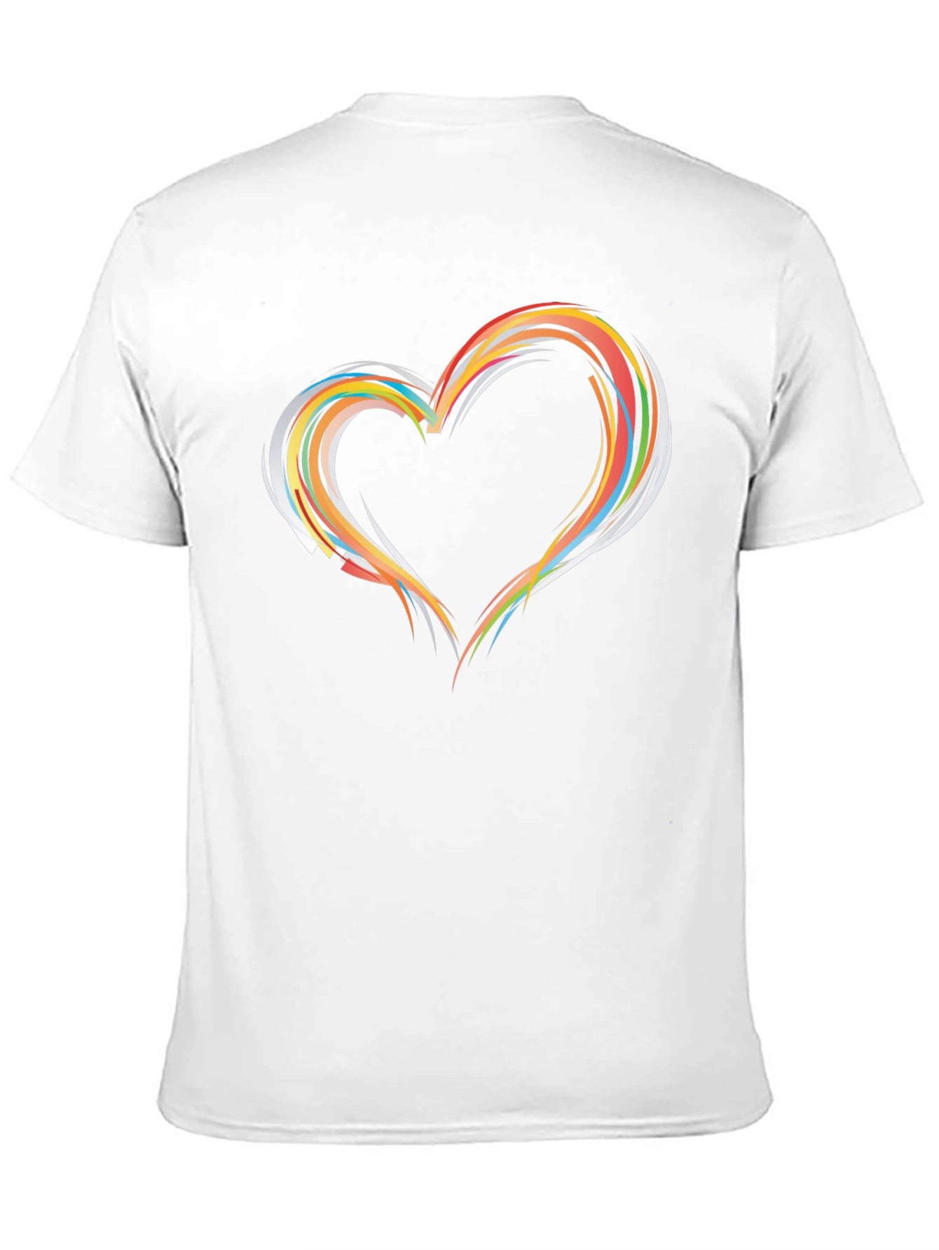 Abstract Heart Graphic T-Shirt - Soft Cotton Blend
