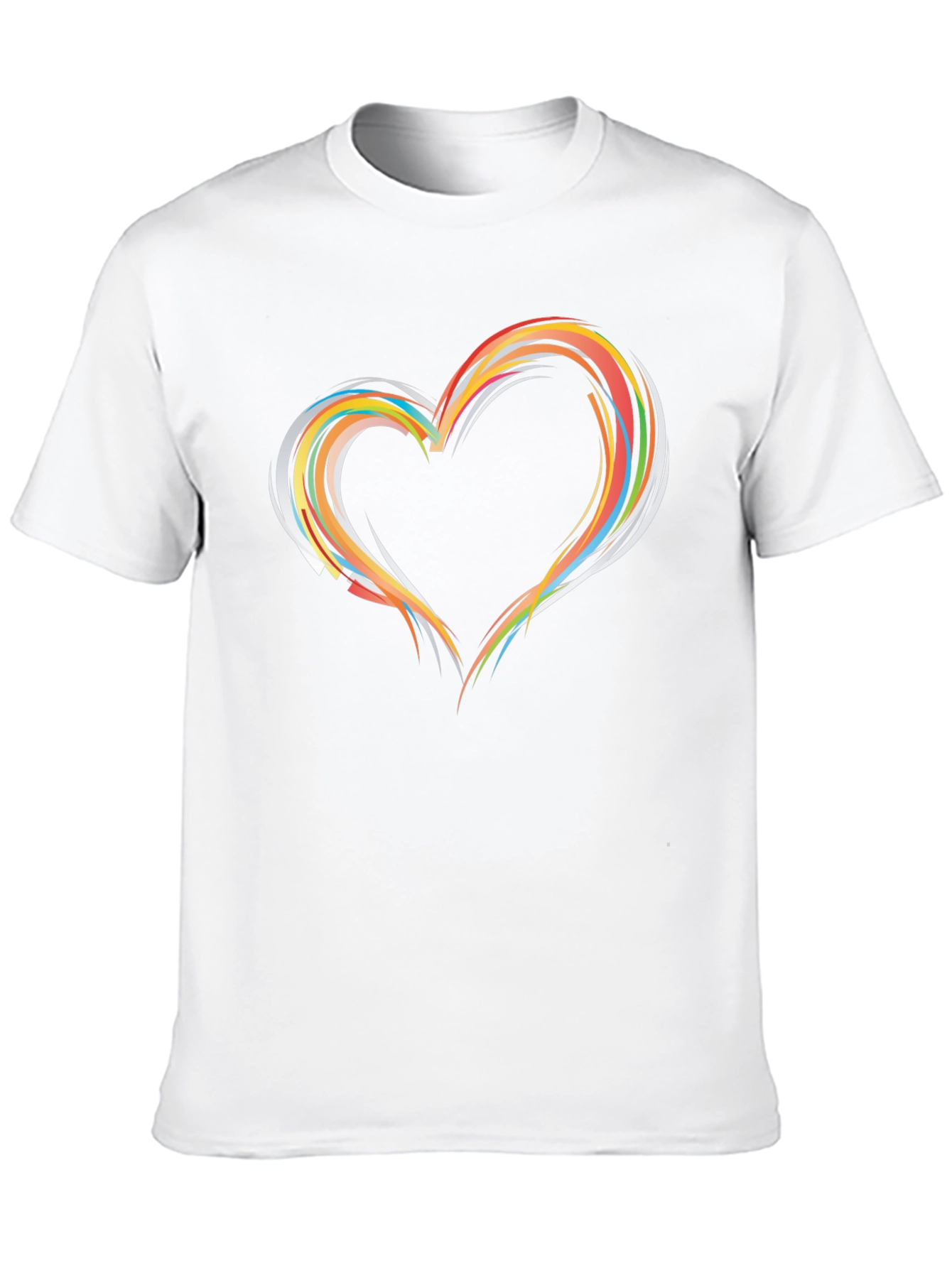 Abstract Heart Graphic T-Shirt - Soft Cotton Blend