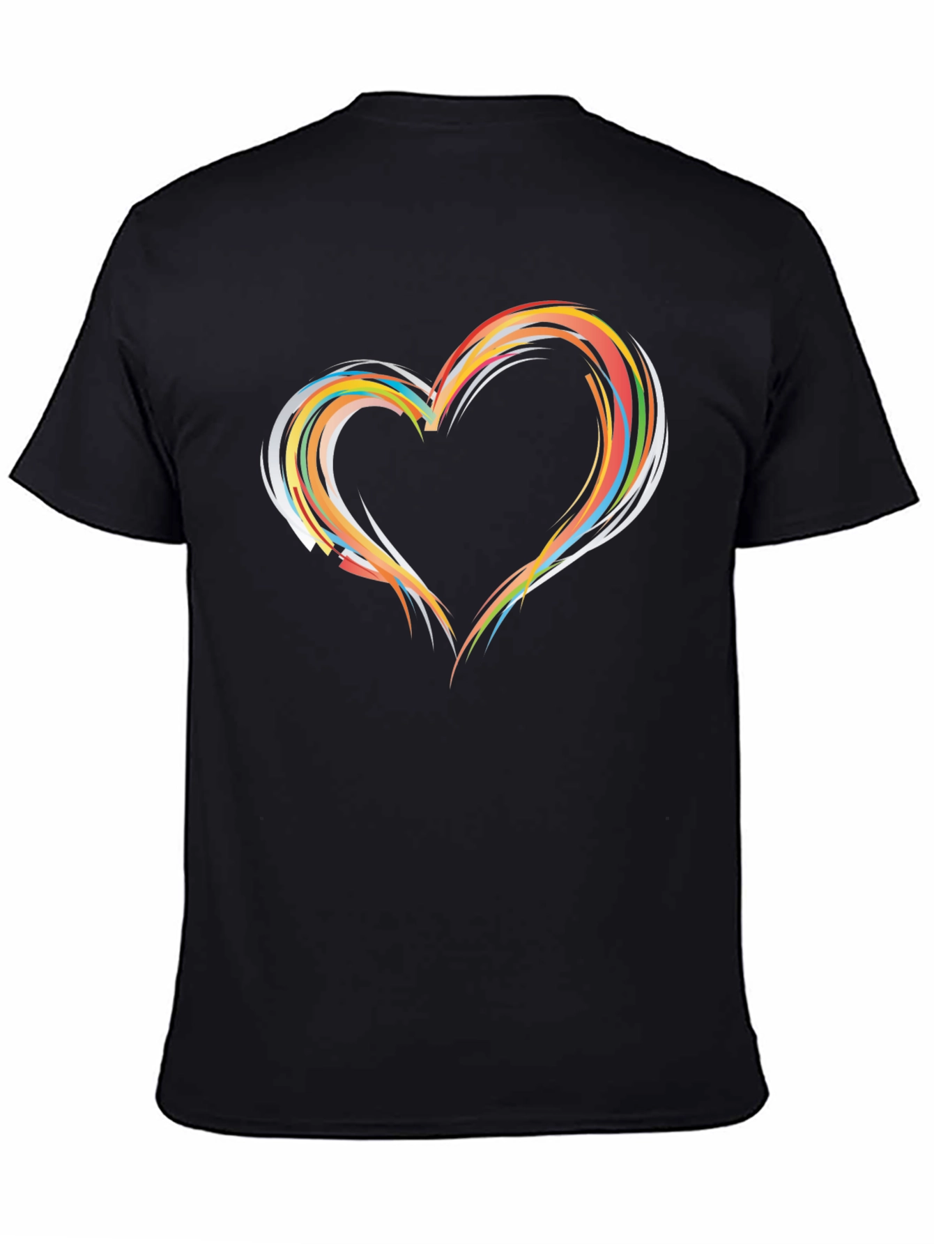 Abstract Heart Graphic T-Shirt - Soft Cotton Blend