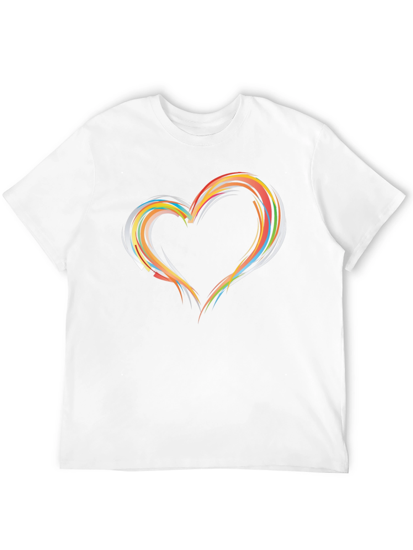 Abstract Heart Graphic T-Shirt - Soft Cotton Blend