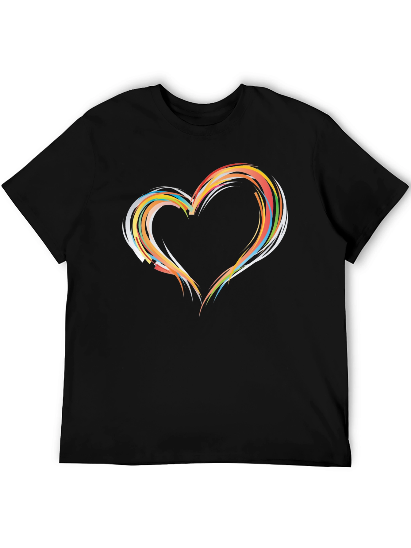 Abstract Heart Graphic T-Shirt - Soft Cotton Blend