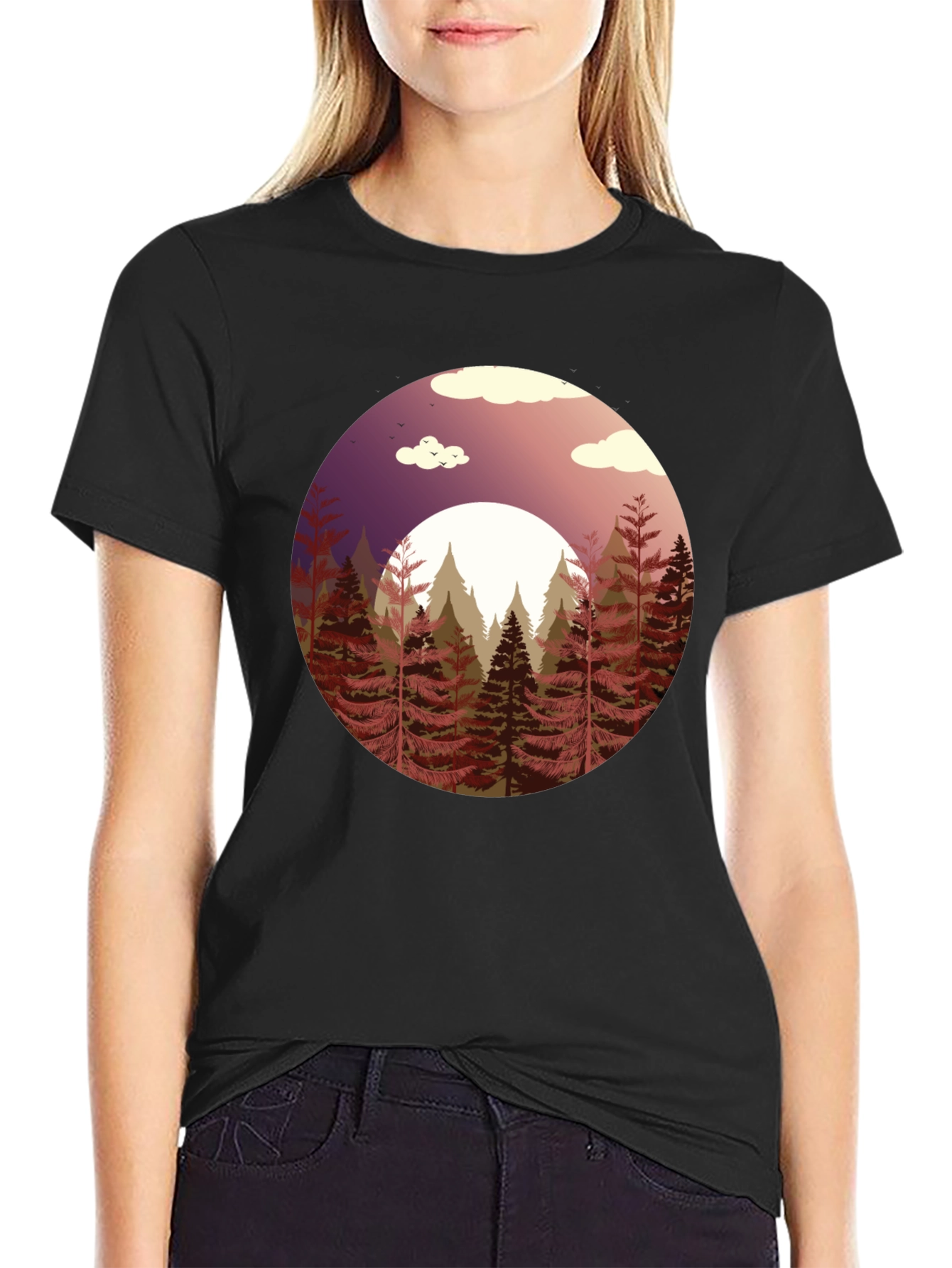 Natures Embrace Graphic Tee - Black