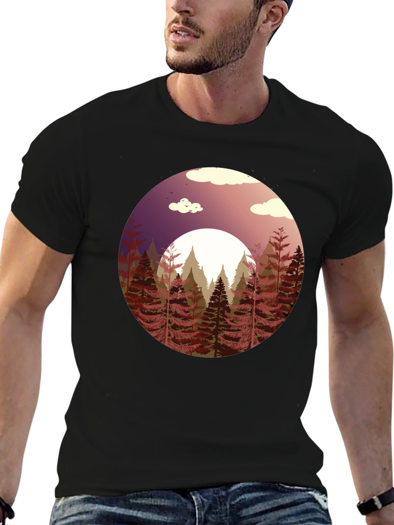 Natures Embrace Graphic Tee - Black