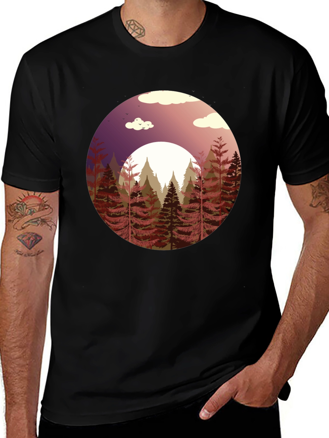 Natures Embrace Graphic Tee - Black