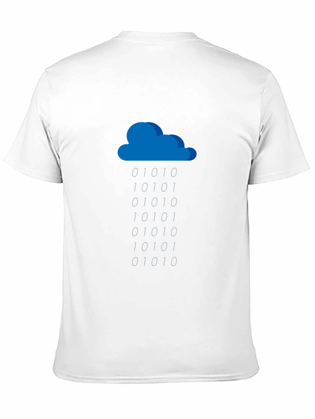 Blue Cloud Graphic Black T-Shirt