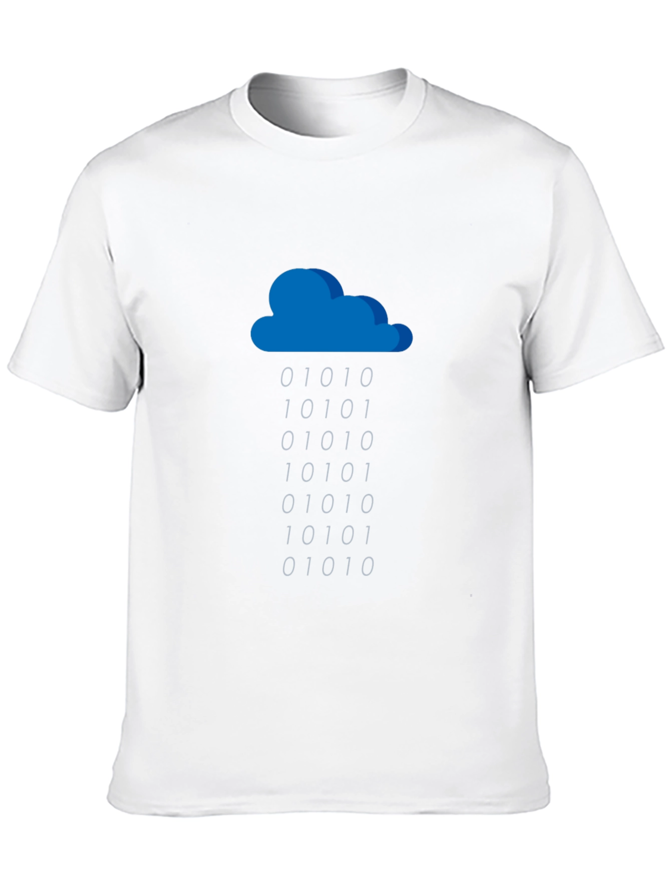 Blue Cloud Graphic Black T-Shirt