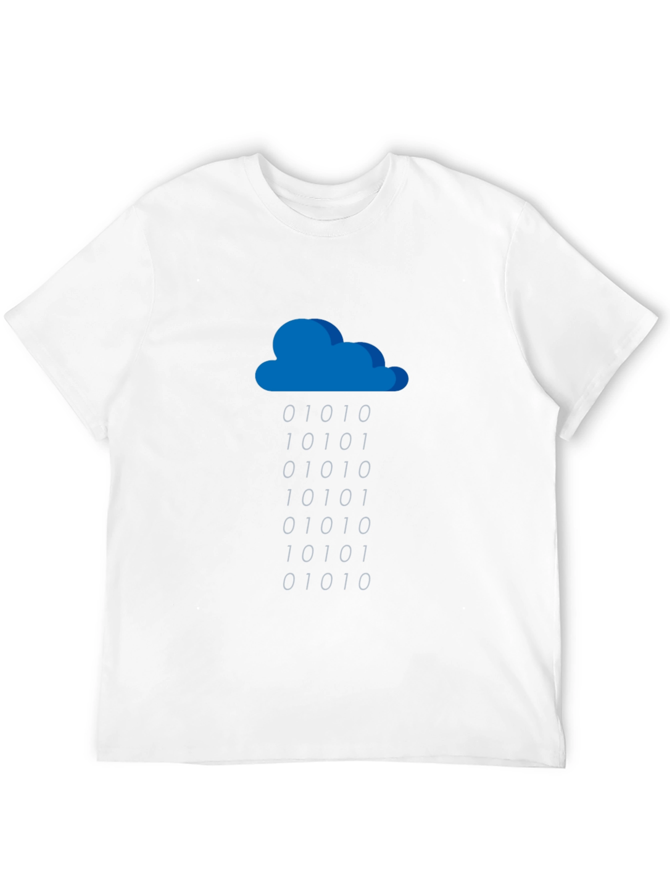 Blue Cloud Graphic Black T-Shirt