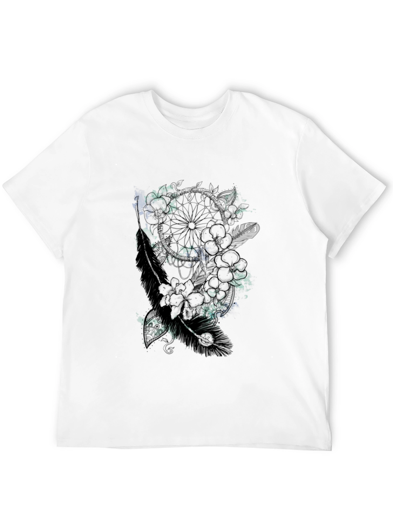 Dreamcatcher Floral Black T-Shirt