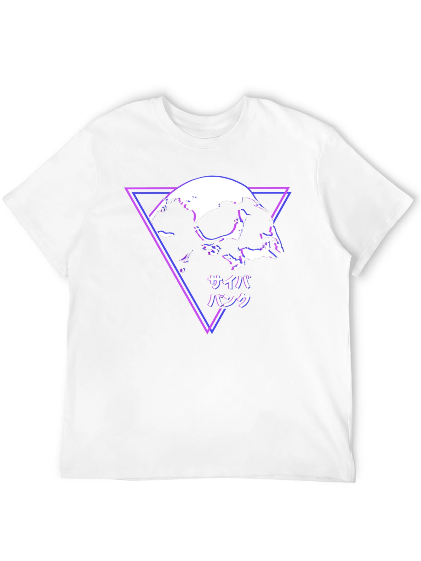 Cyberpunk Skull T-Shirt - Modern Geometric Design