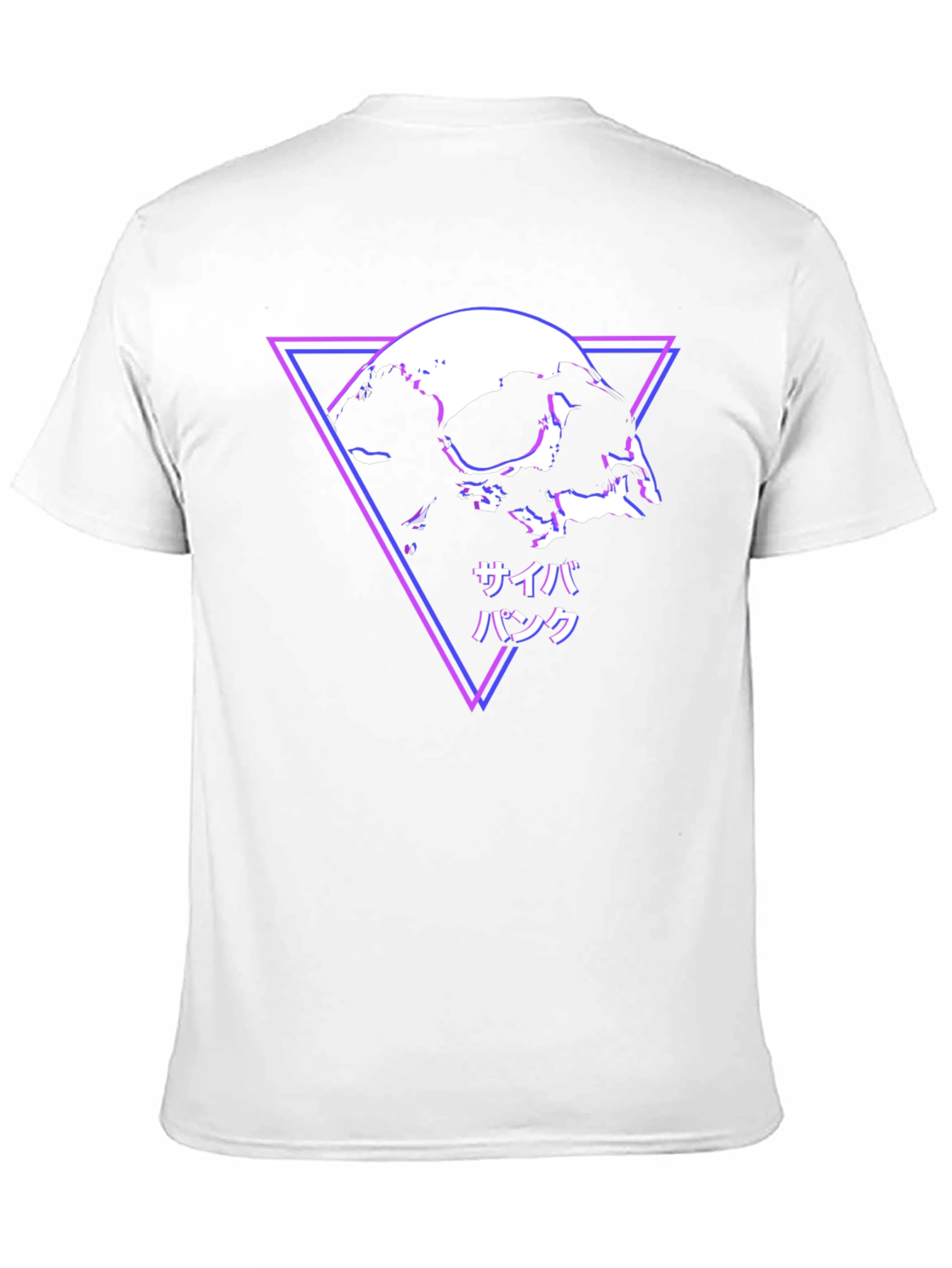 Cyberpunk Skull T-Shirt - Modern Geometric Design