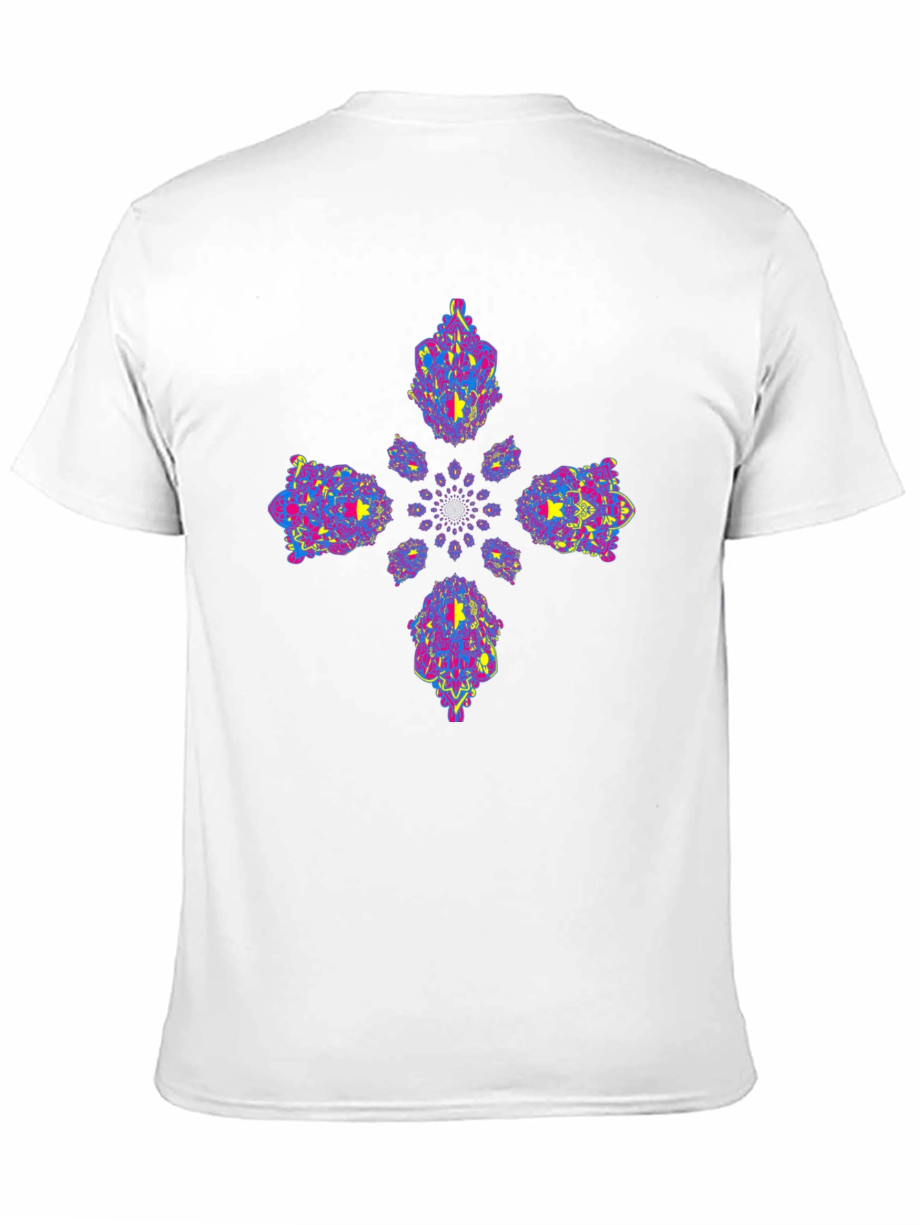 Vibrant Fractal Black Tee