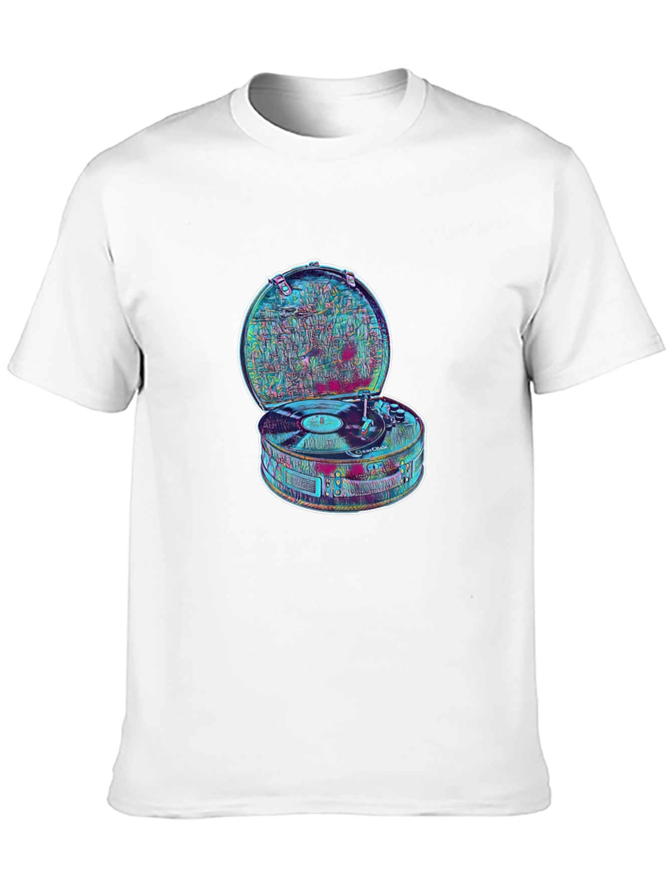 Retro Record Player Graphic T-Shirt