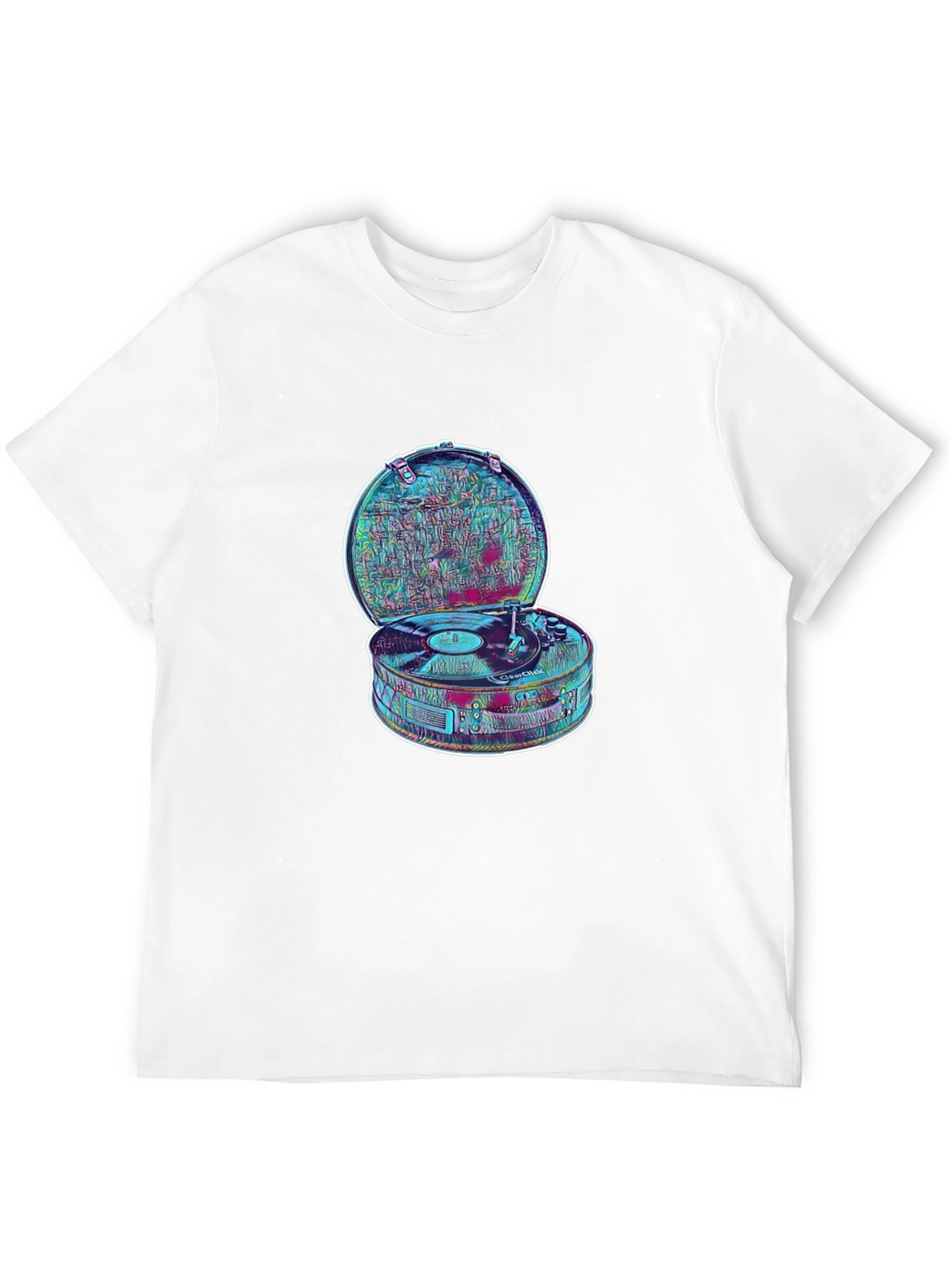 Retro Record Player Graphic T-Shirt