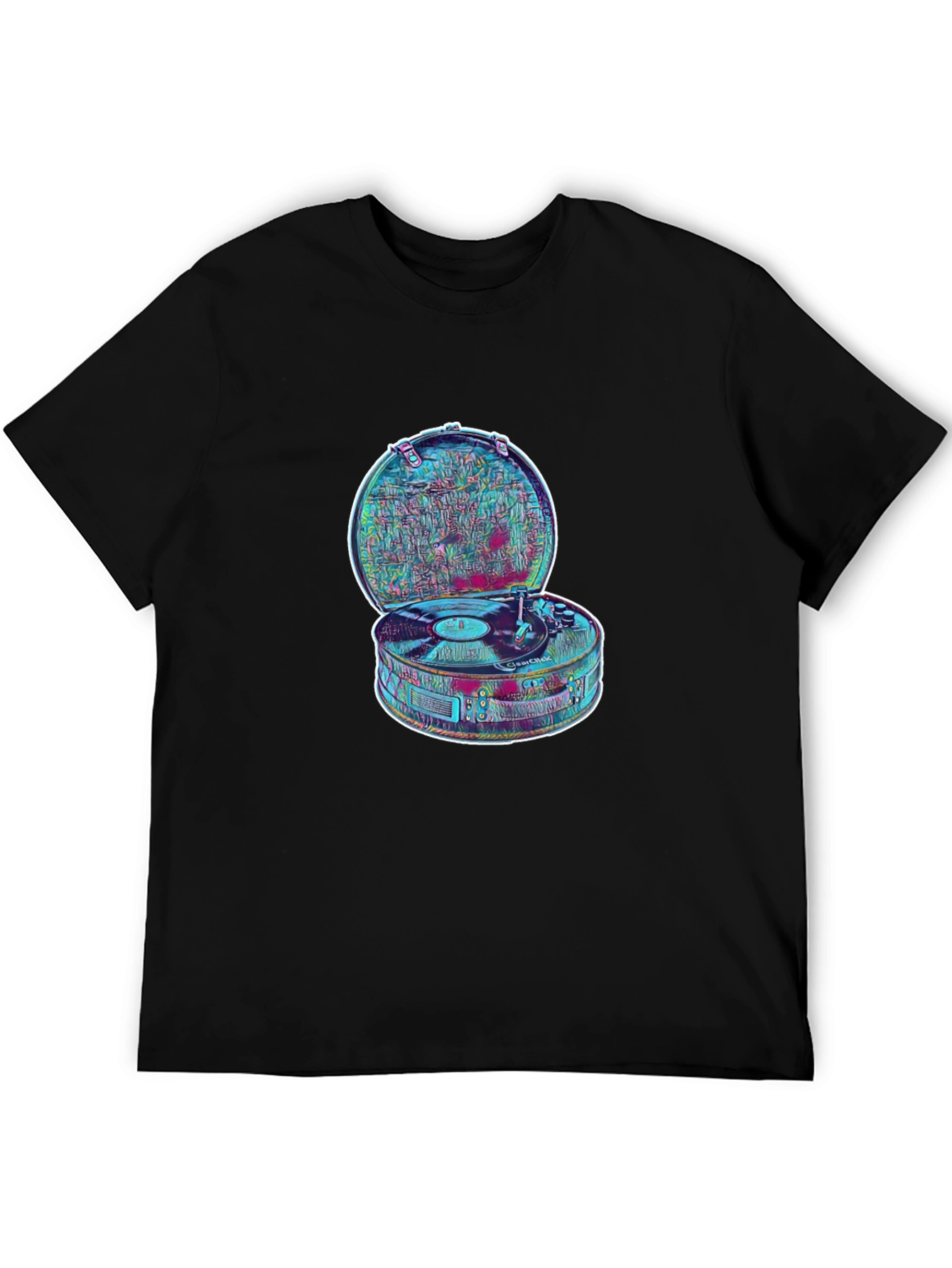 Retro Record Player Graphic T-Shirt