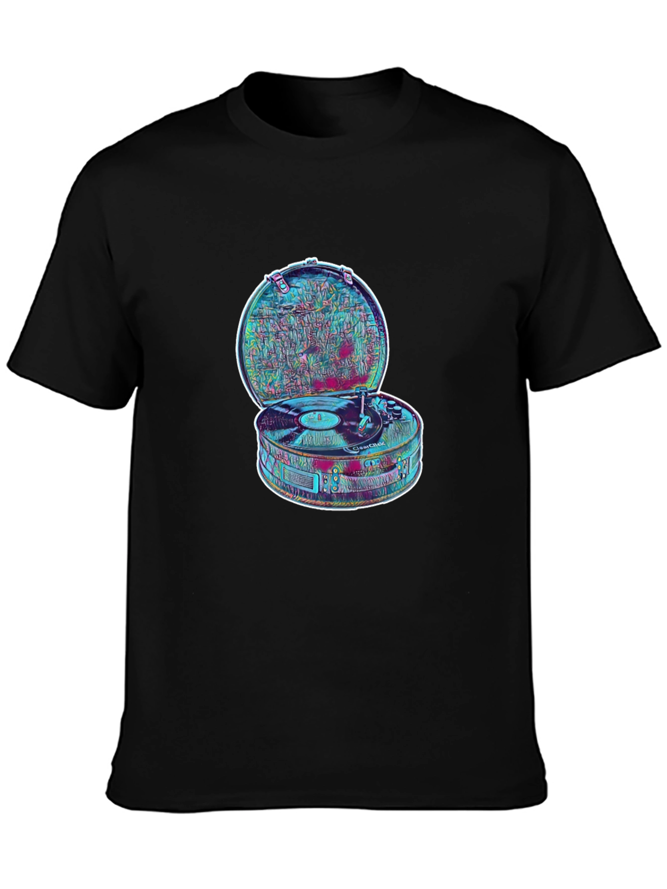 Retro Record Player Graphic T-Shirt