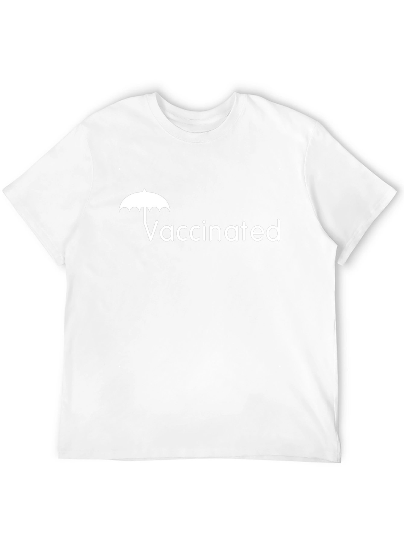 Vaccinated Umbrella Black T-Shirt