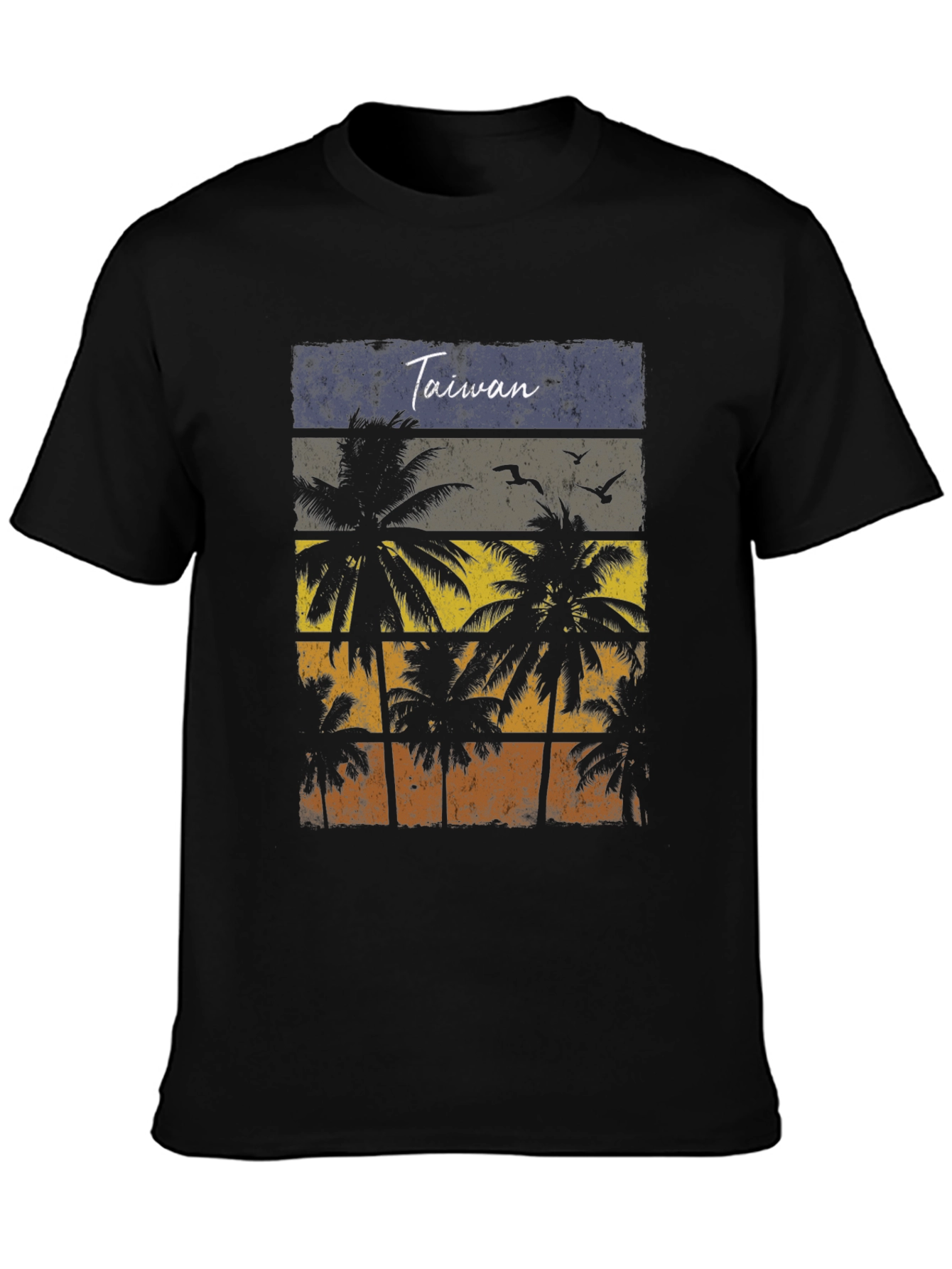 Taiwan Palm Tree Sunset T-Shirt
