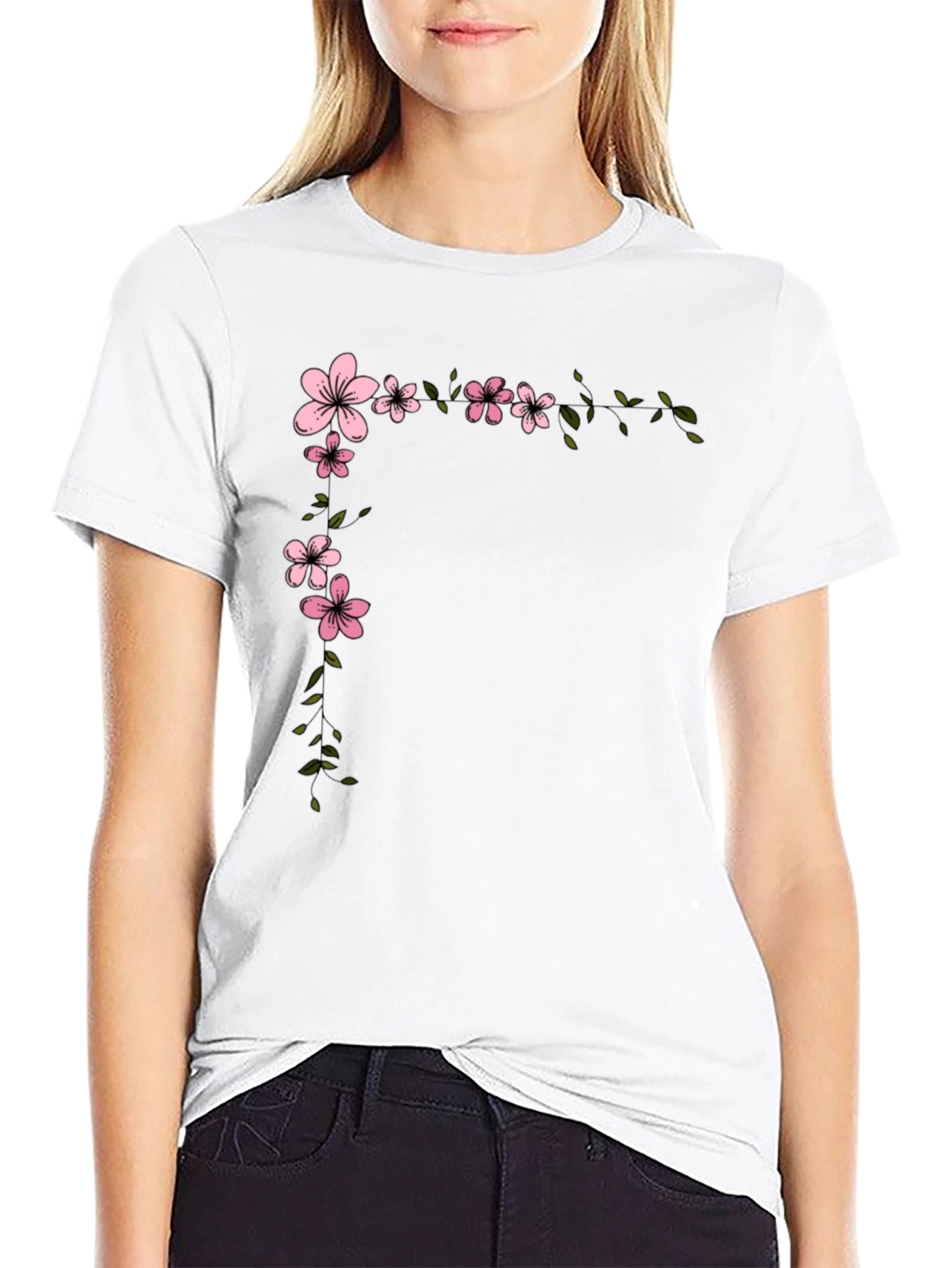 Cherry Blossom Graphic Tee - Casual Comfort