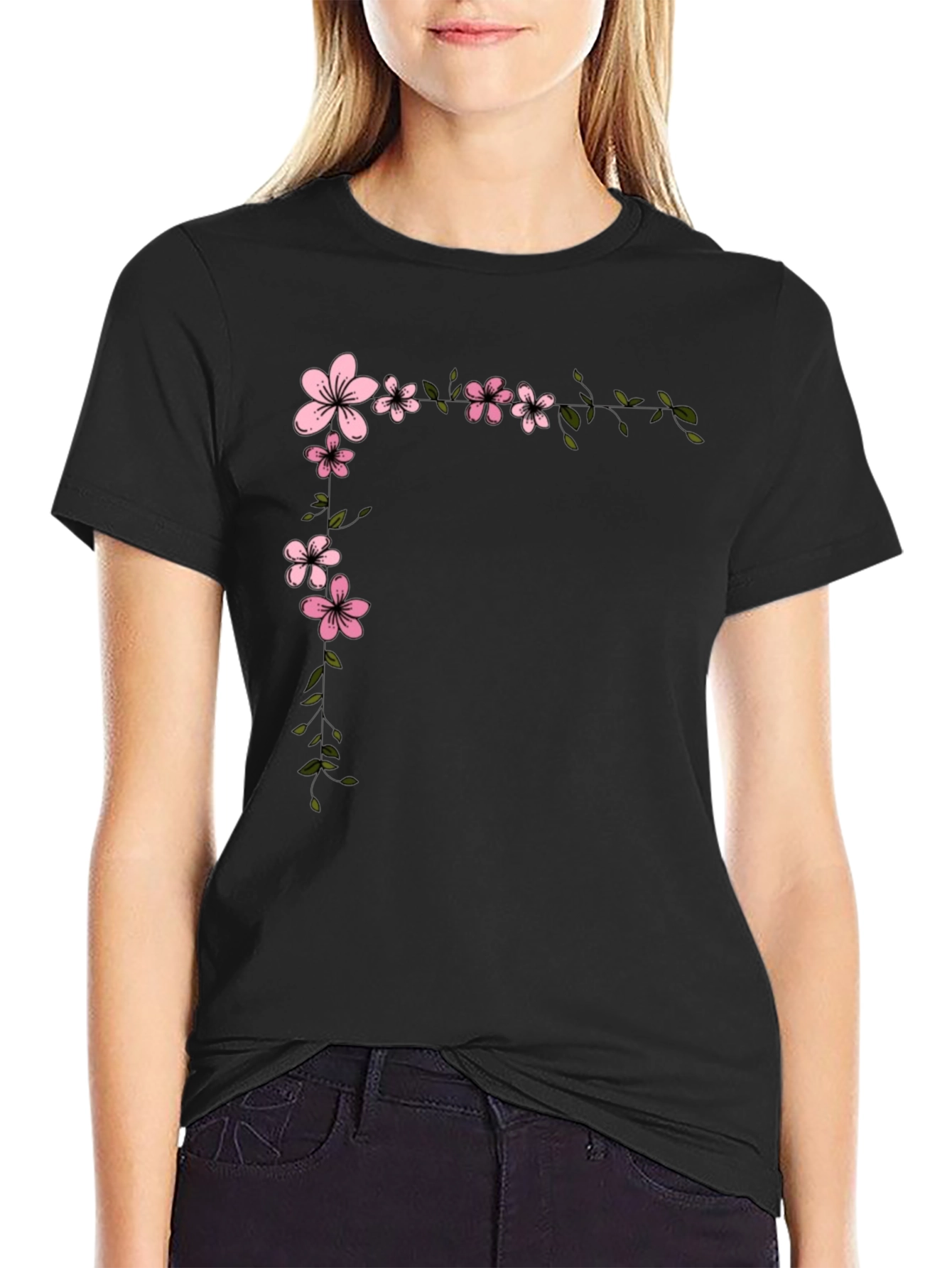 Cherry Blossom Graphic Tee - Casual Comfort
