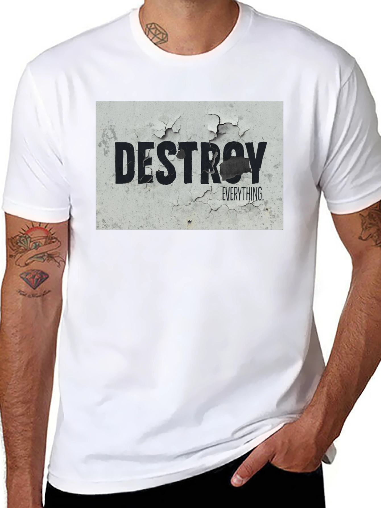 Destroy Everything Graphic Tee - Black Cotton Blend