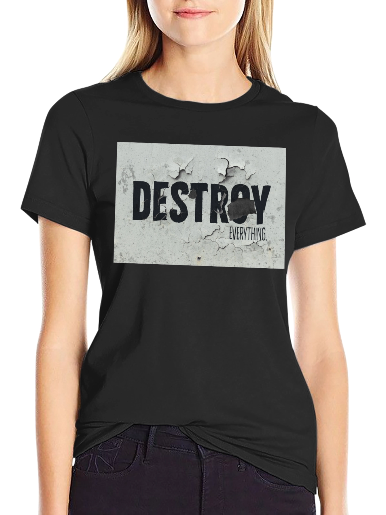 Destroy Everything Graphic Tee - Black Cotton Blend