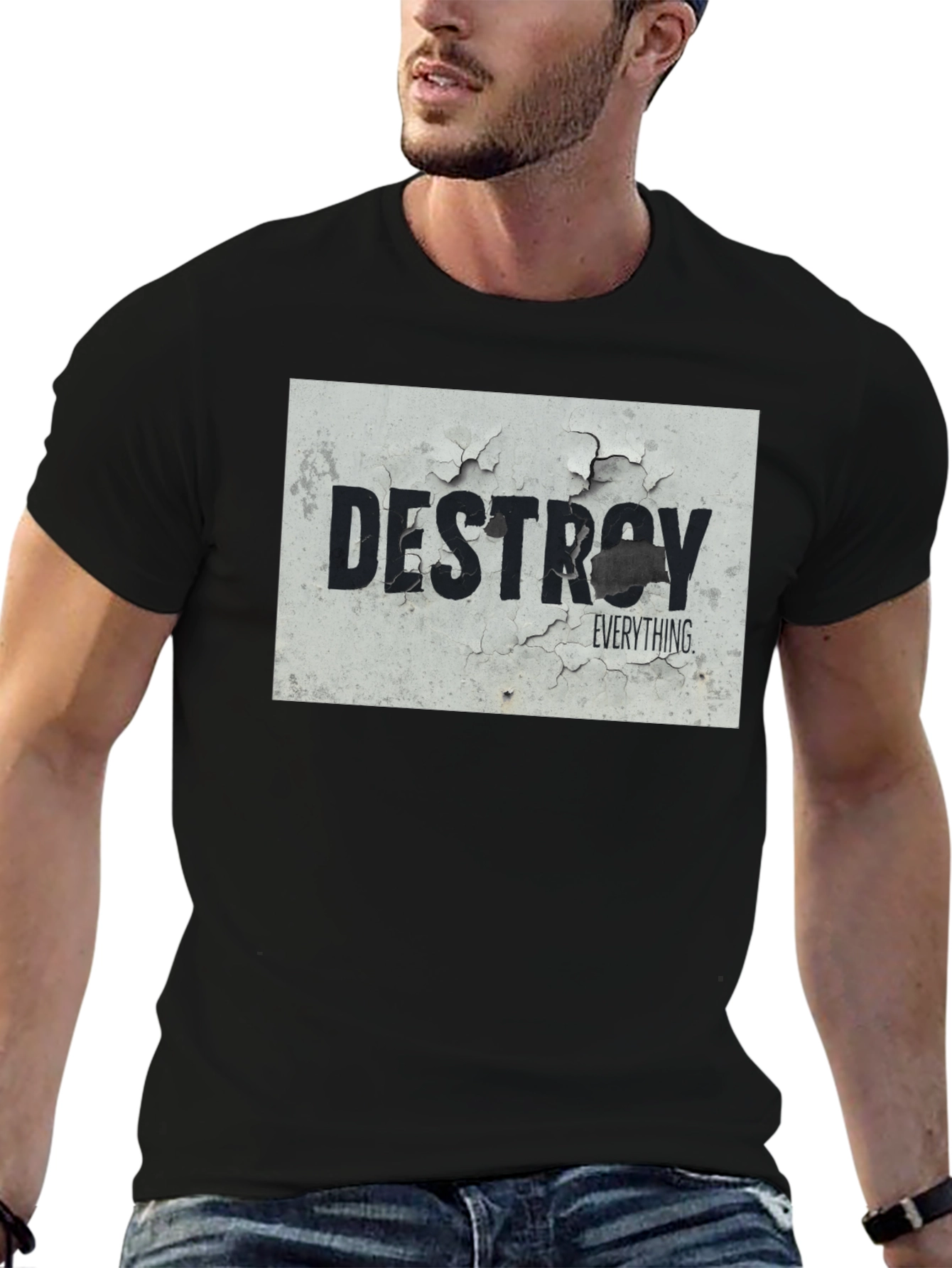 Destroy Everything Graphic Tee - Black Cotton Blend