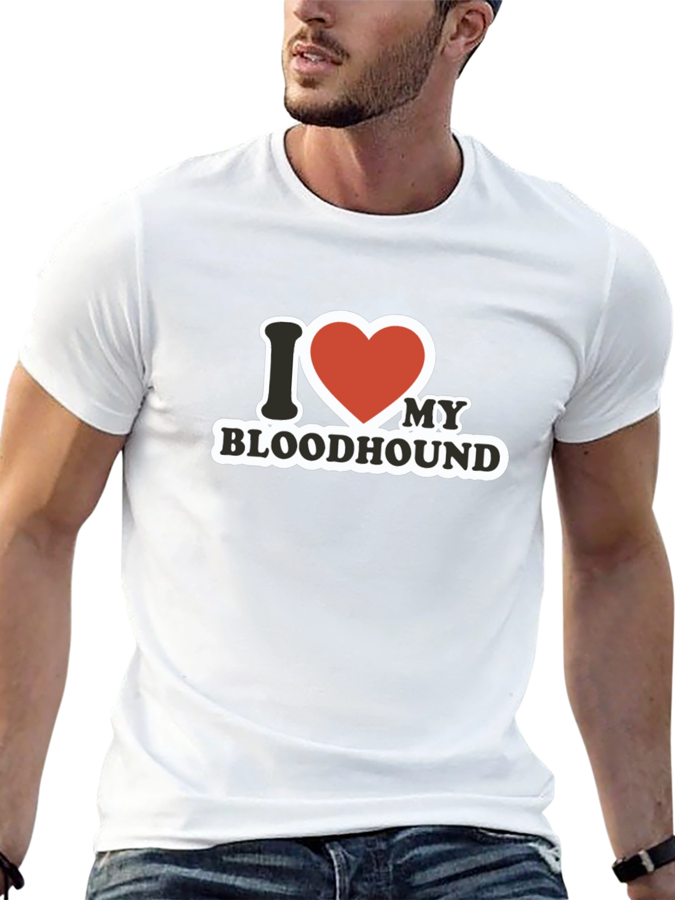 I Love My Bloodhound T-Shirt - Black
