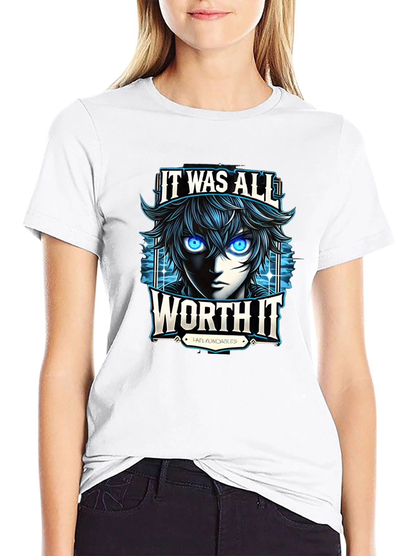 Anime It Was All Worth It Black T-Shirt
