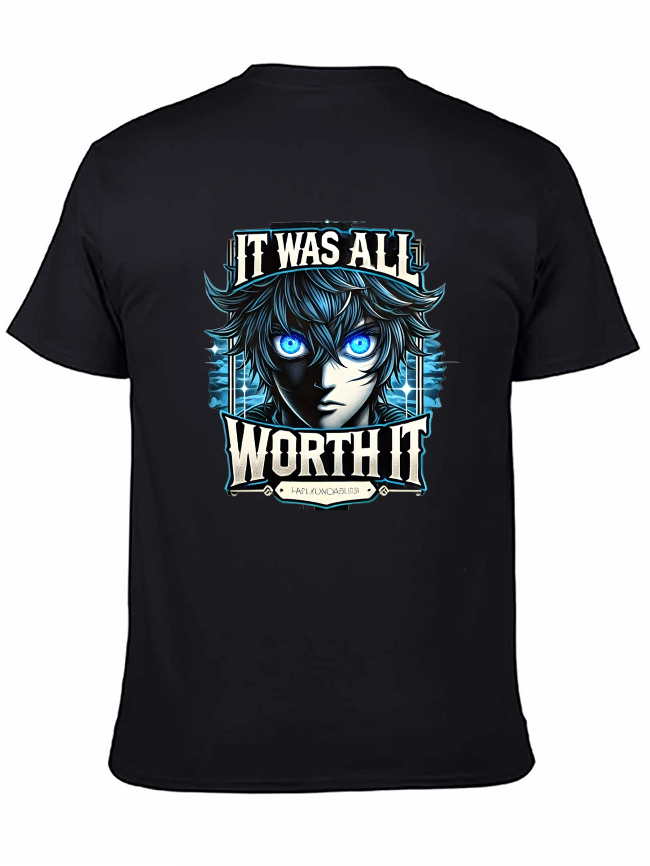 Anime It Was All Worth It Black T-Shirt