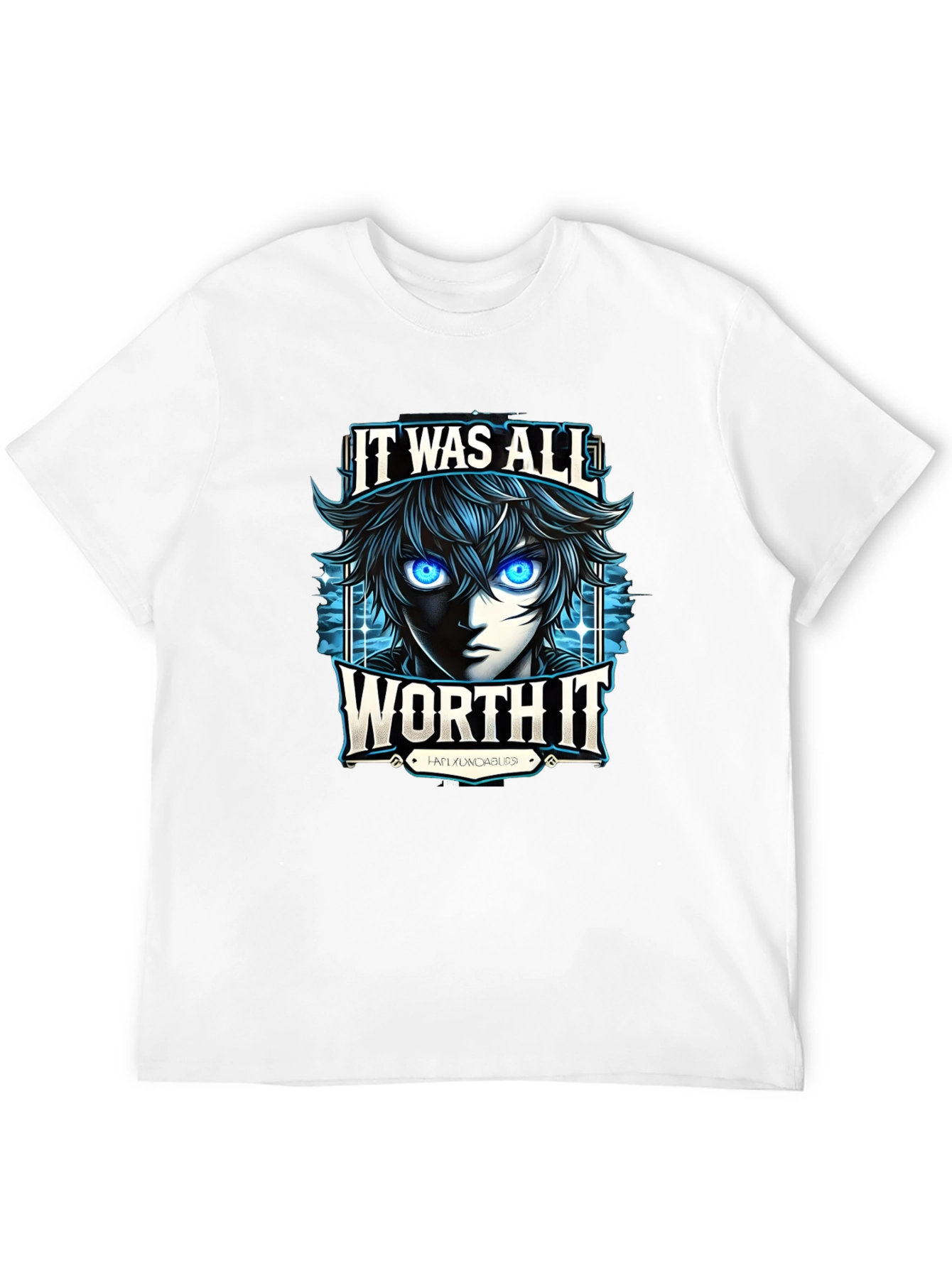 Anime It Was All Worth It Black T-Shirt