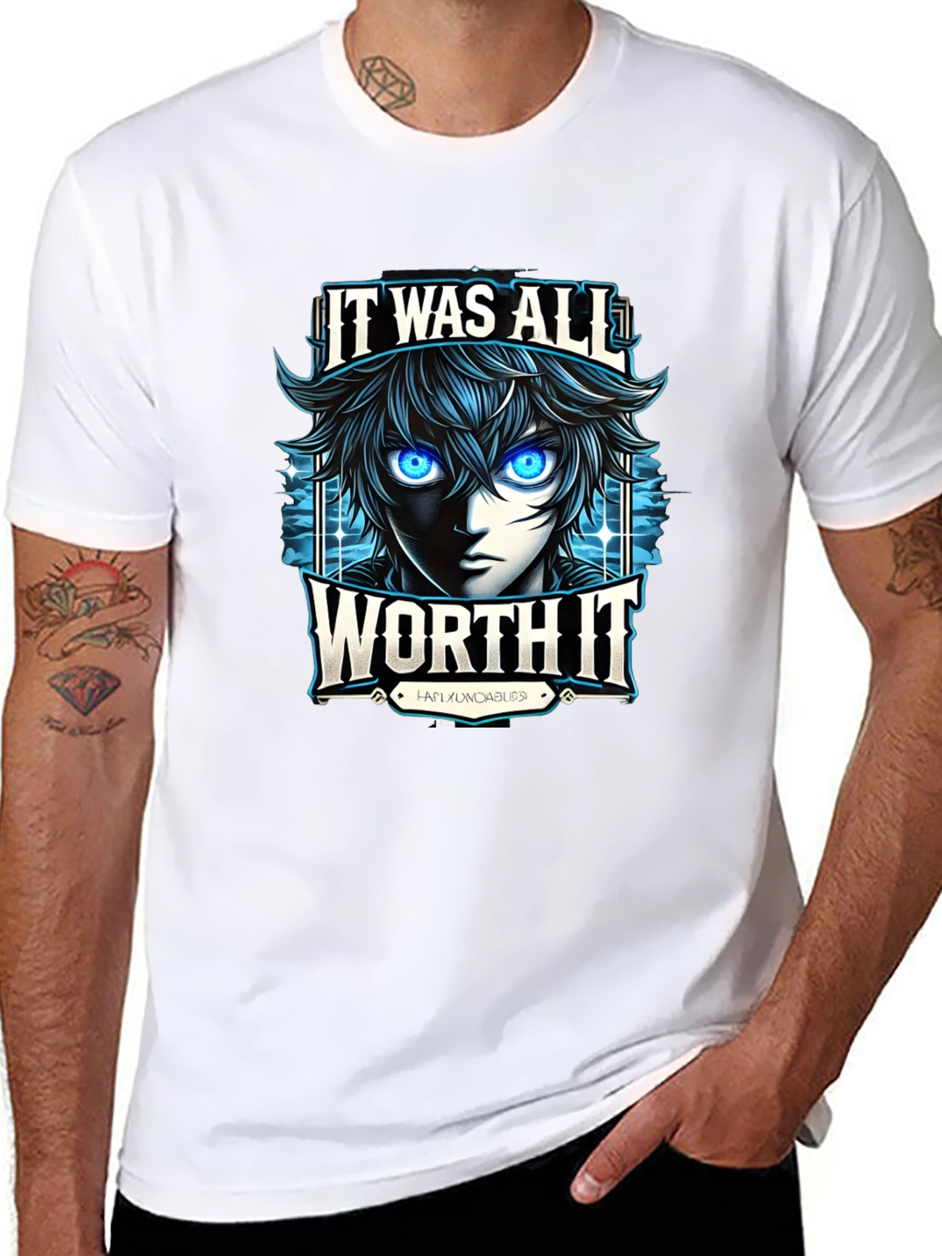 Anime It Was All Worth It Black T-Shirt