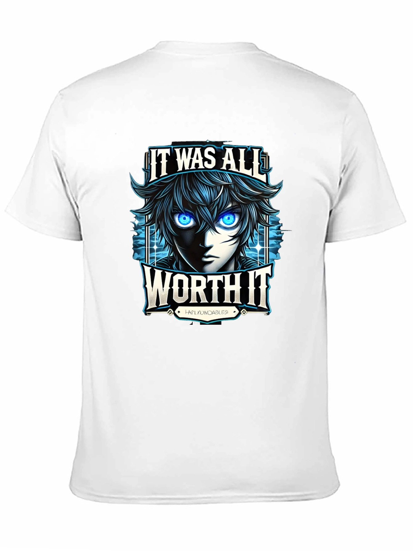 Anime It Was All Worth It Black T-Shirt