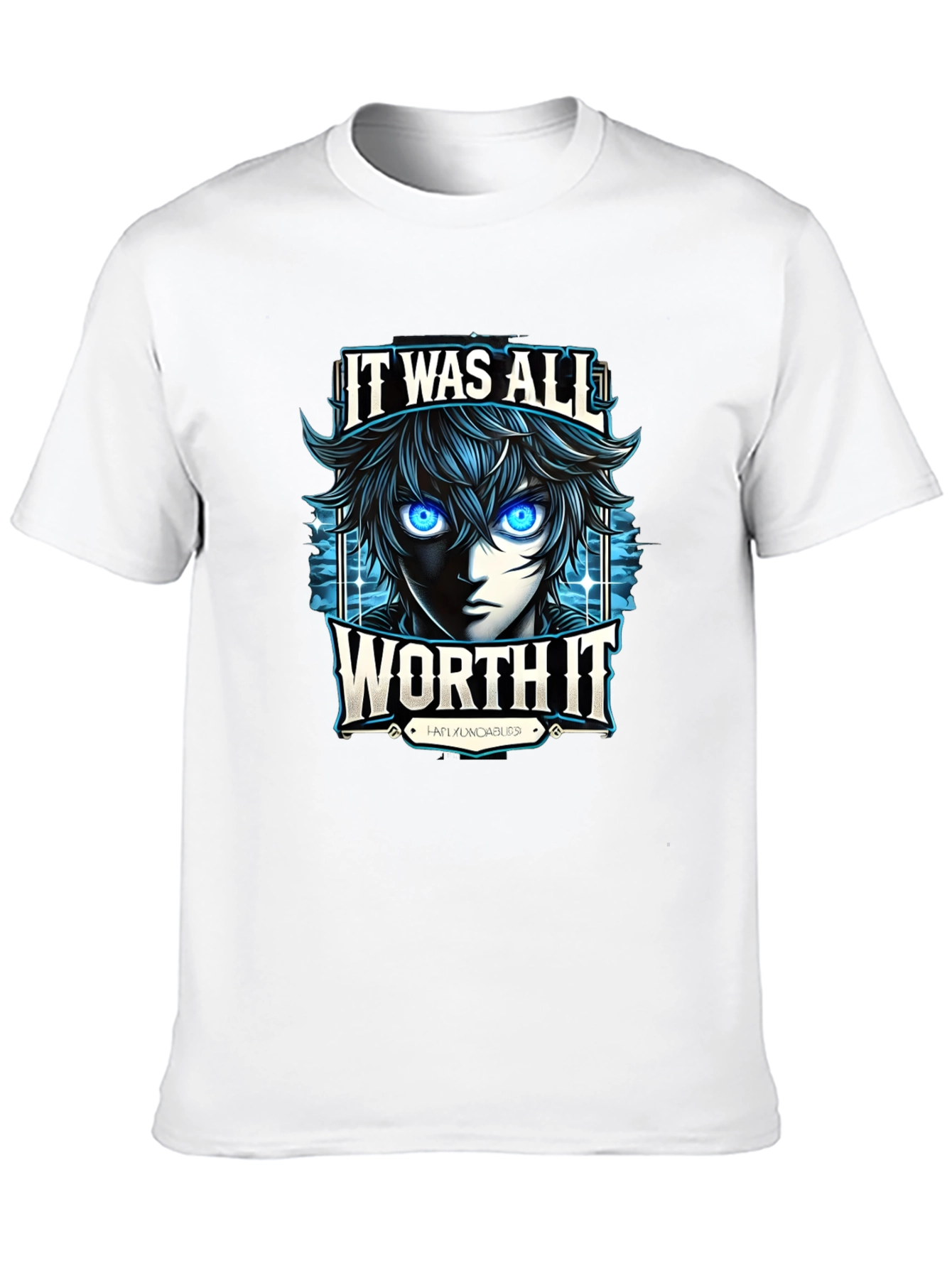 Anime It Was All Worth It Black T-Shirt