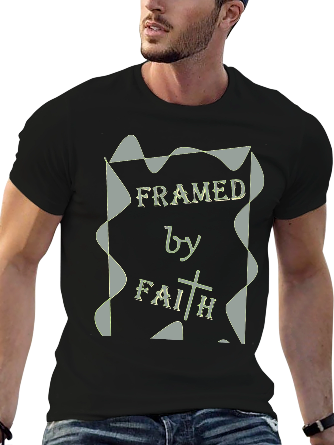 Framed By Faith T-Shirt Religious Tee Christian Apparel