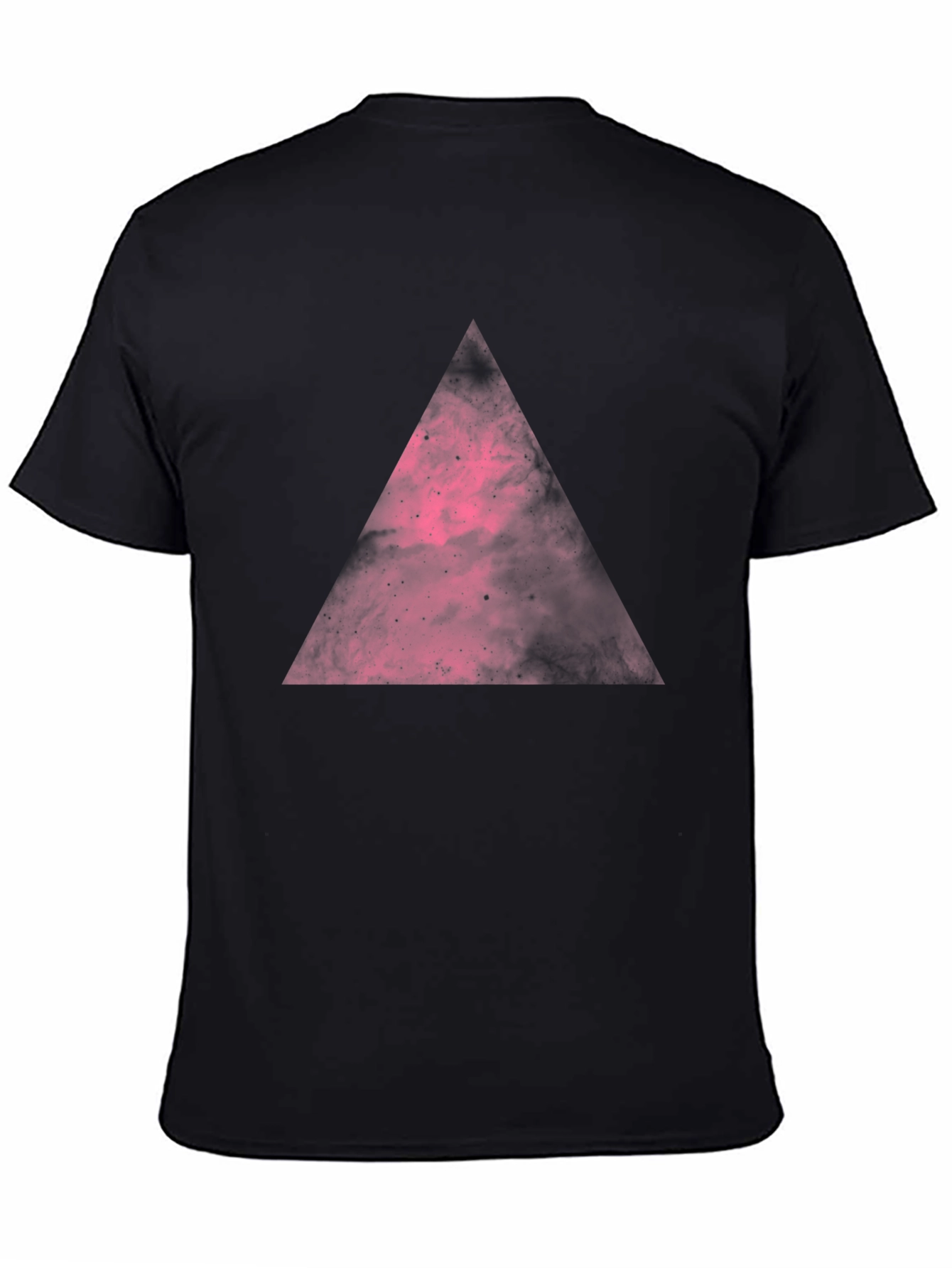 Nebula Triangle Graphic Tee - Black Cotton Comfort