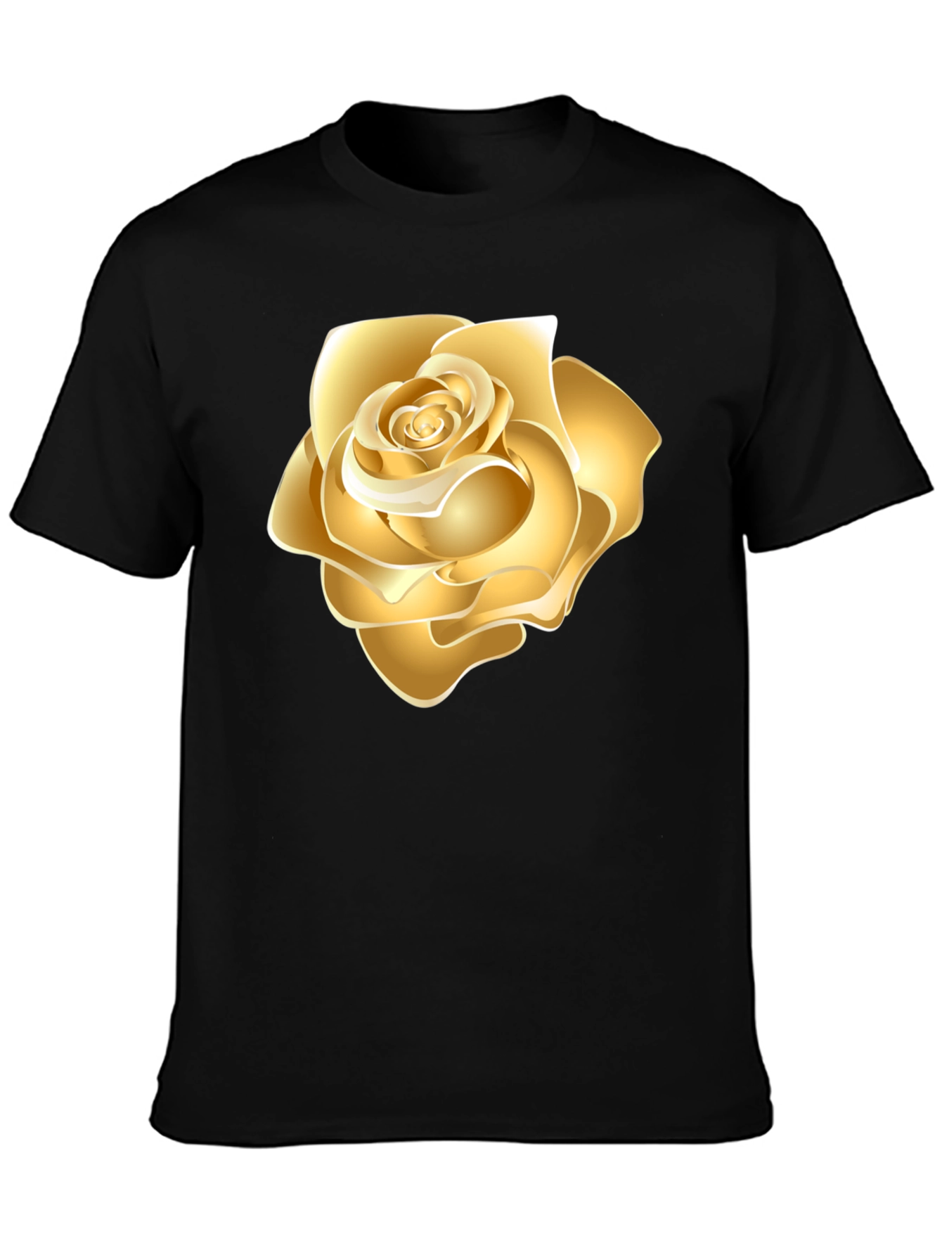 Golden Rose Black T-Shirt