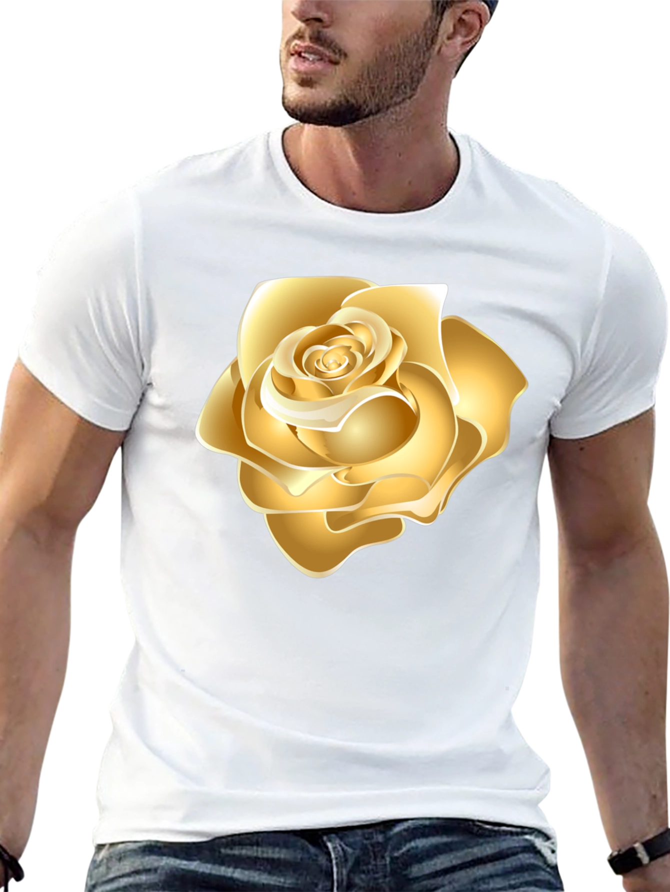 Golden Rose Black T-Shirt