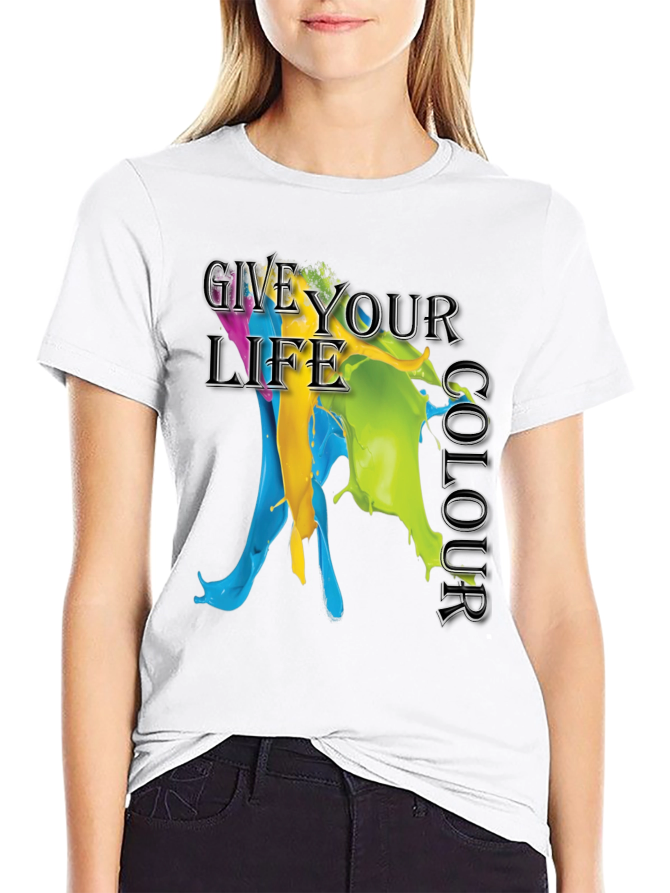 Give Your Life Colour Graphic T-Shirt