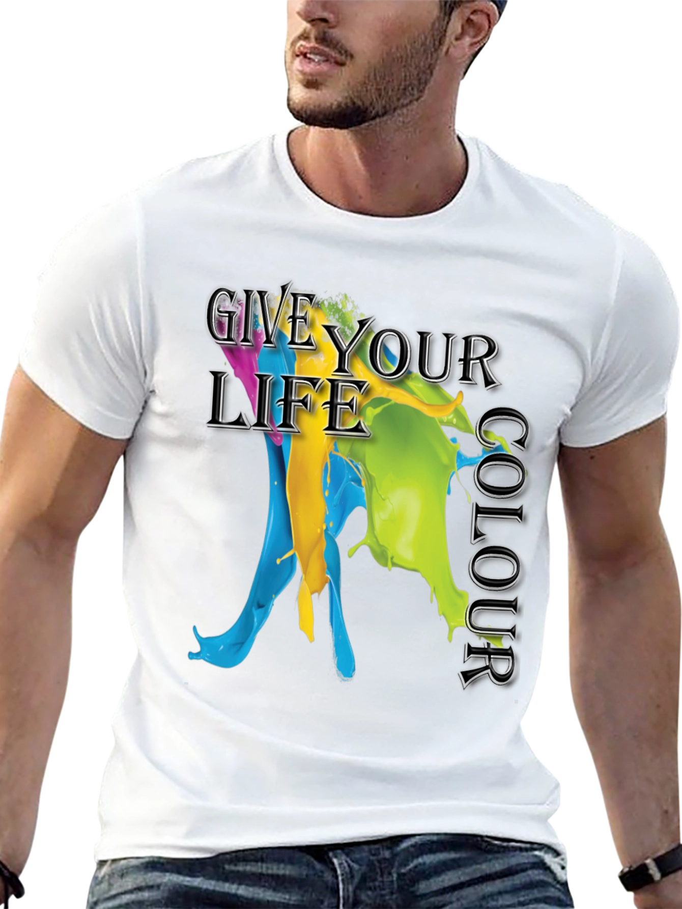 Give Your Life Colour Graphic T-Shirt